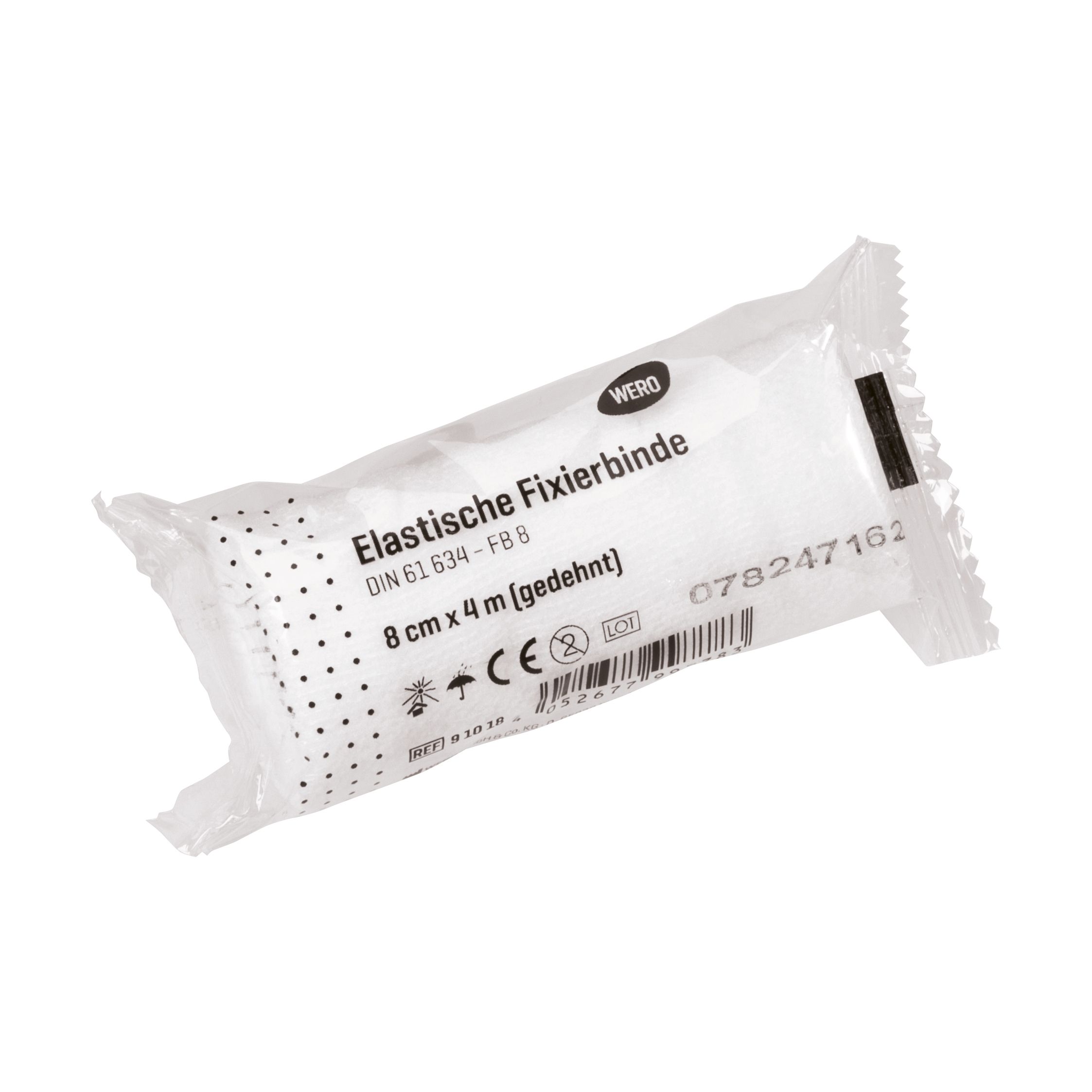 WERO Elastische Fixierbinde DIN 61 634 - FB8 8cm x 4m