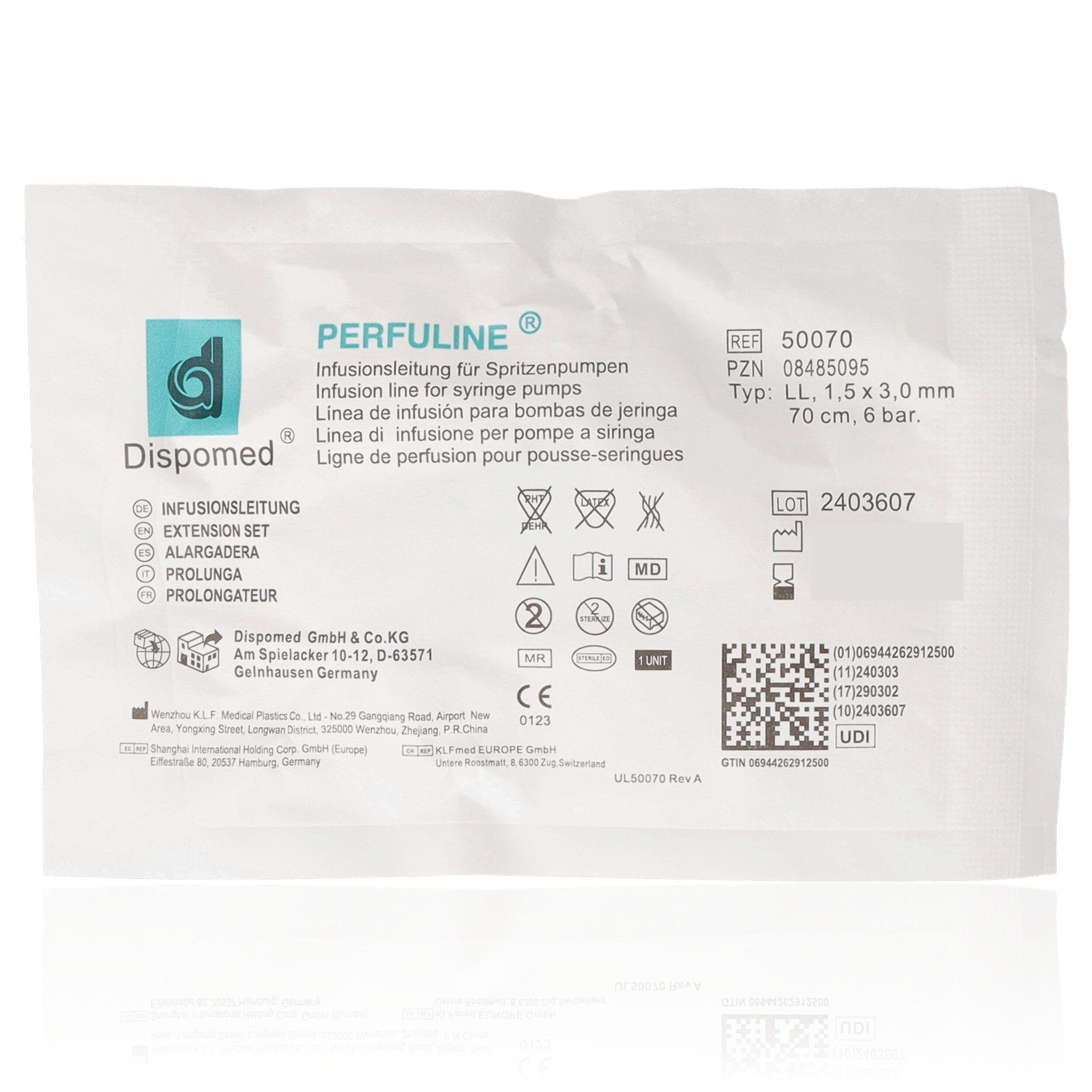 Dispomed Perfuline Infusionsleitung 70 cm, Ø 1,5 x 3 mm 1 St