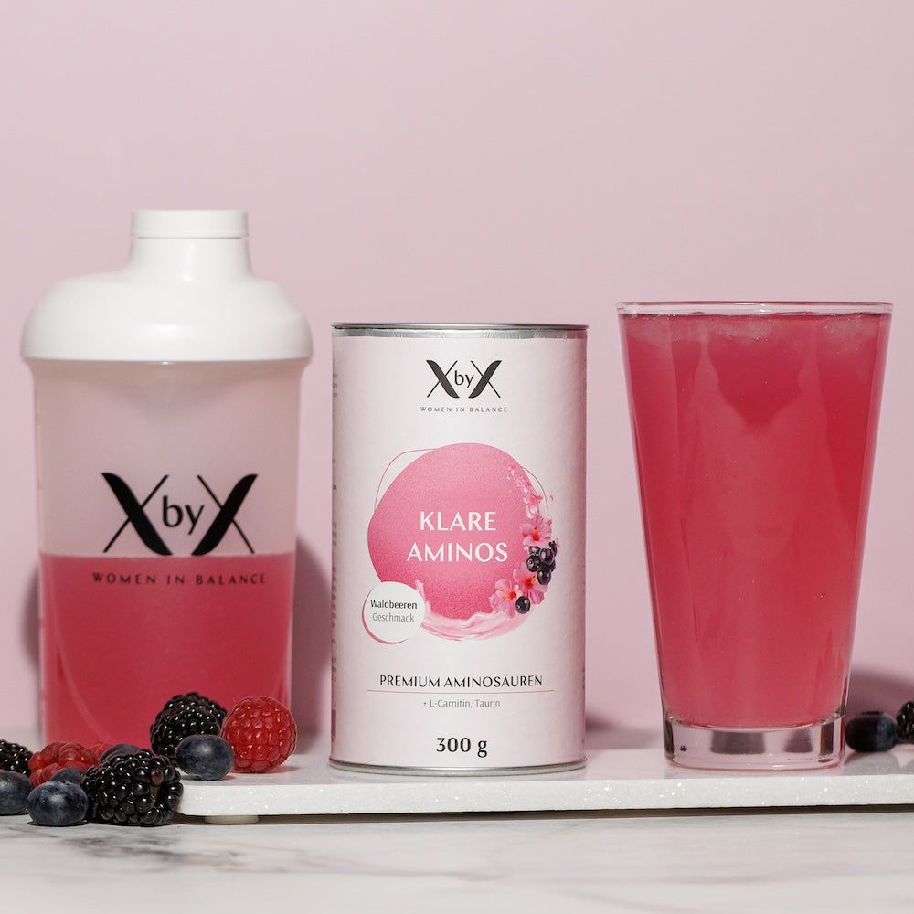 XbyX® Klare Aminos Waldbeere - Premium Aminosäuren Komplex - 8 essenzielle Aminosäuren (EAA)