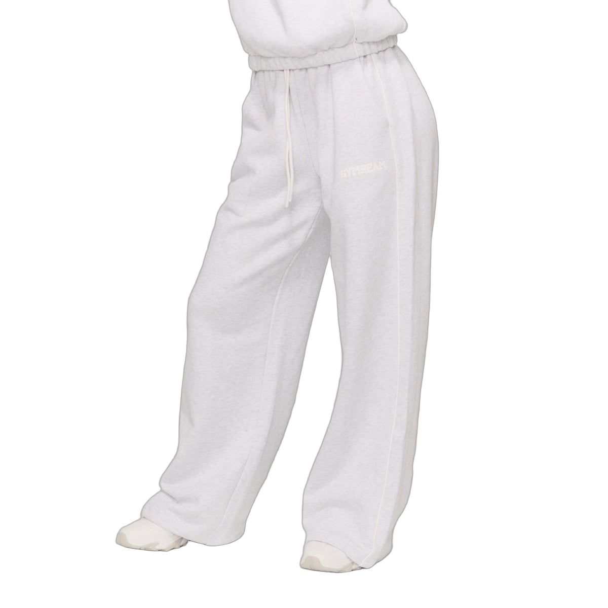 GymBeam Jogginghose Damen Oversized mit Kordelzug und Taschen Grau 1 St