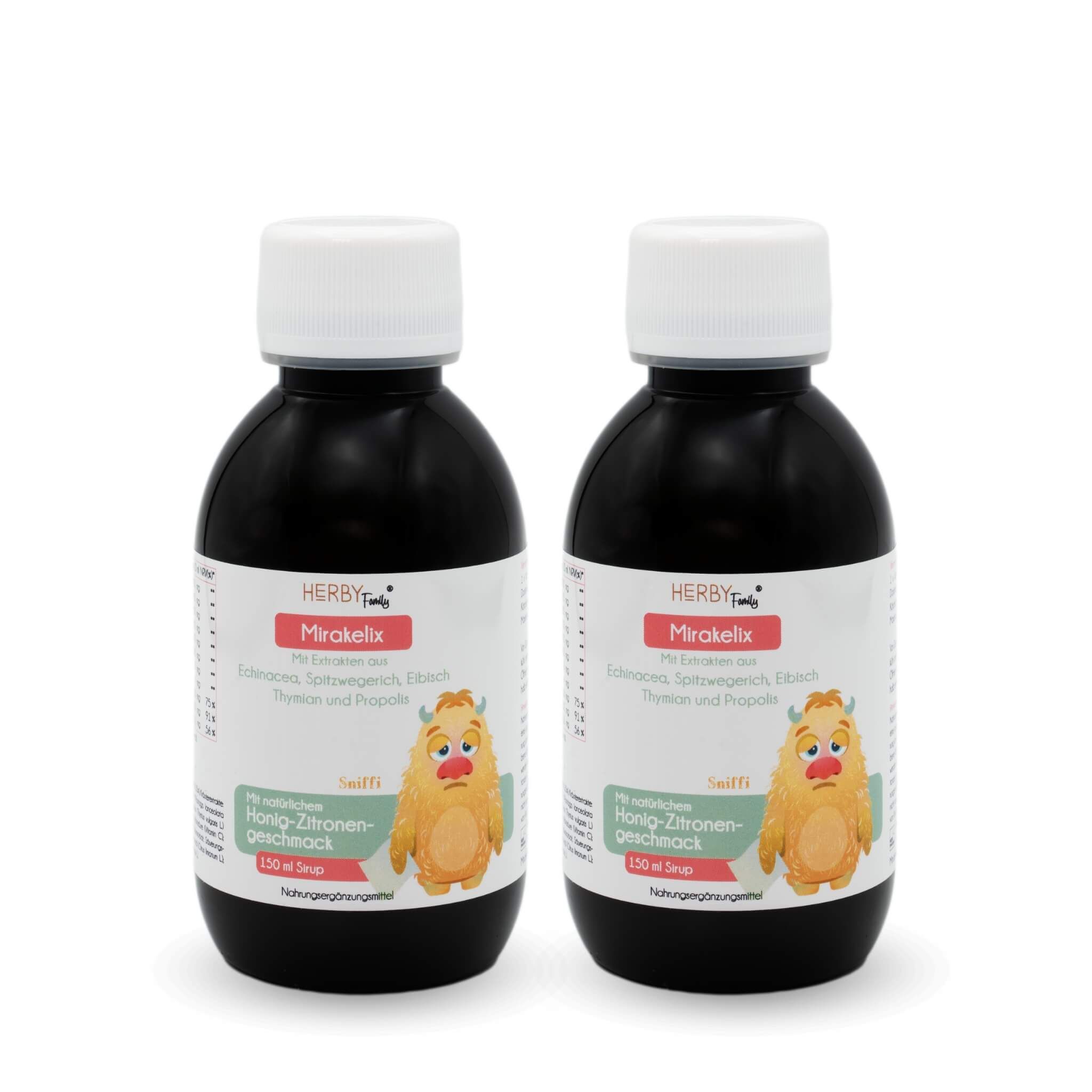 Herby Family® Mirakelix Sirup für Kinder - wohltuend in Erkältungsphasen