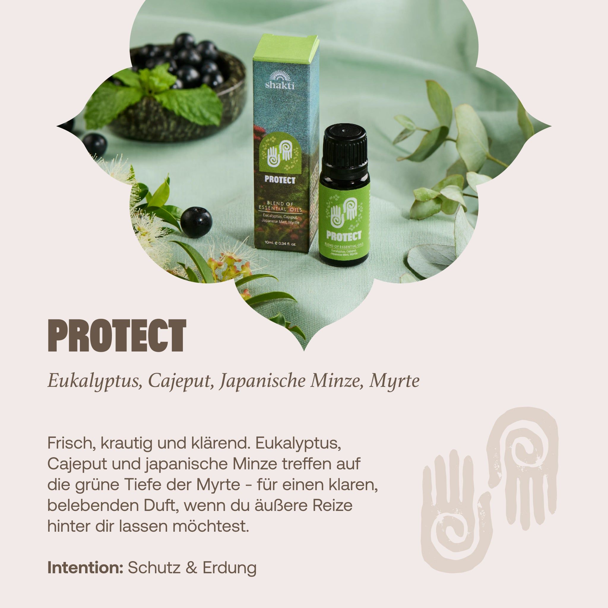 Shakti Mat Ätherische Öle, Mischung Eukalyptus, Cajeput, Japanische Minze,Myrte