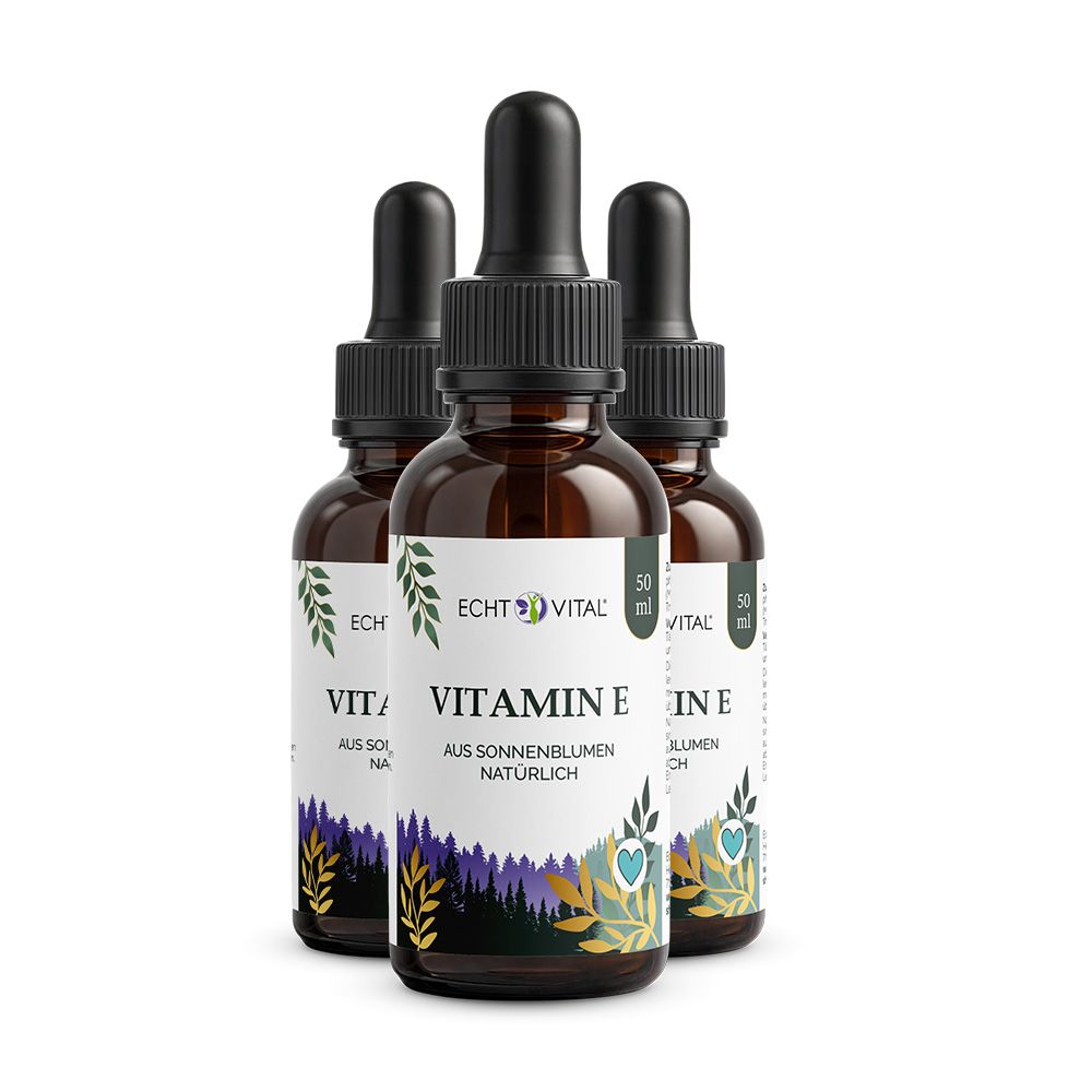 Echt Vital Vitamin E Tropfen aus Sonnenblumen 3x50 ml