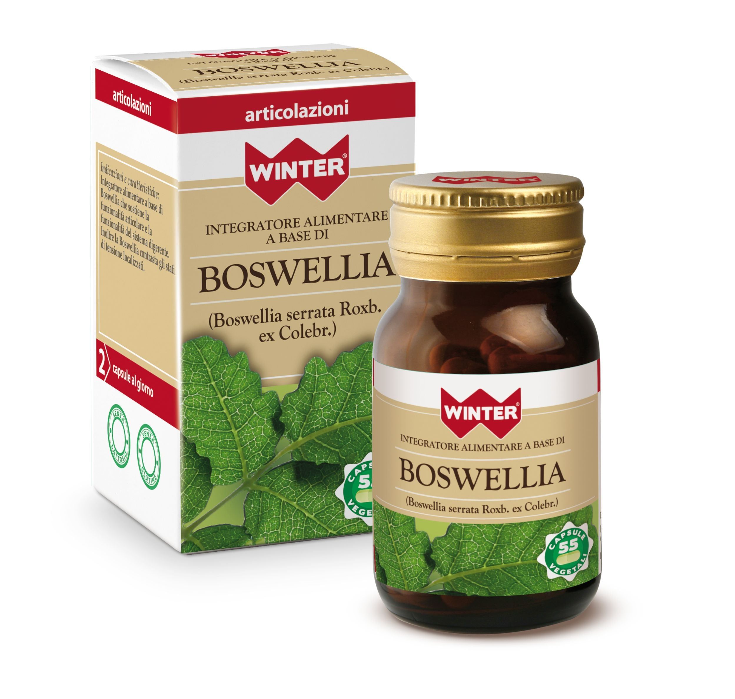Boswellia Serrata 55 Capsule Vegetali - Integratore Articolazioni Antinfiammatorio Naturale- Winter
