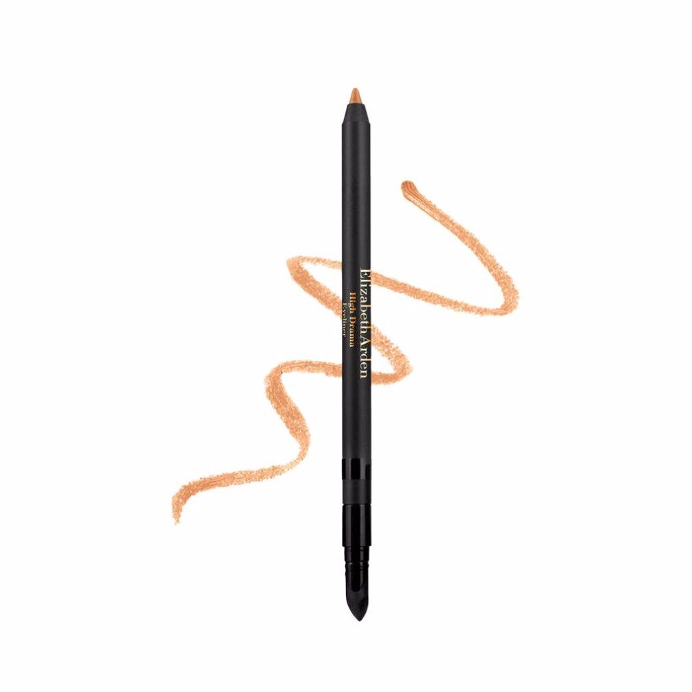 Schwarzer Eyeliner-Stift mit hellbrauner Mine und Strich. Produktname und Marke auf dem Stift.