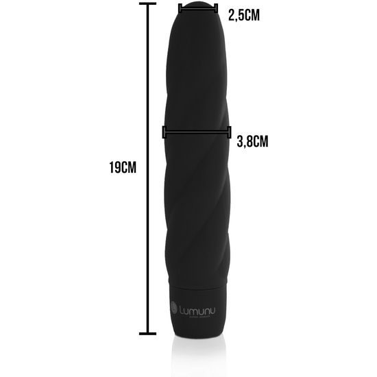 Lumunu Silikon Vibrator Twist (schwarz)