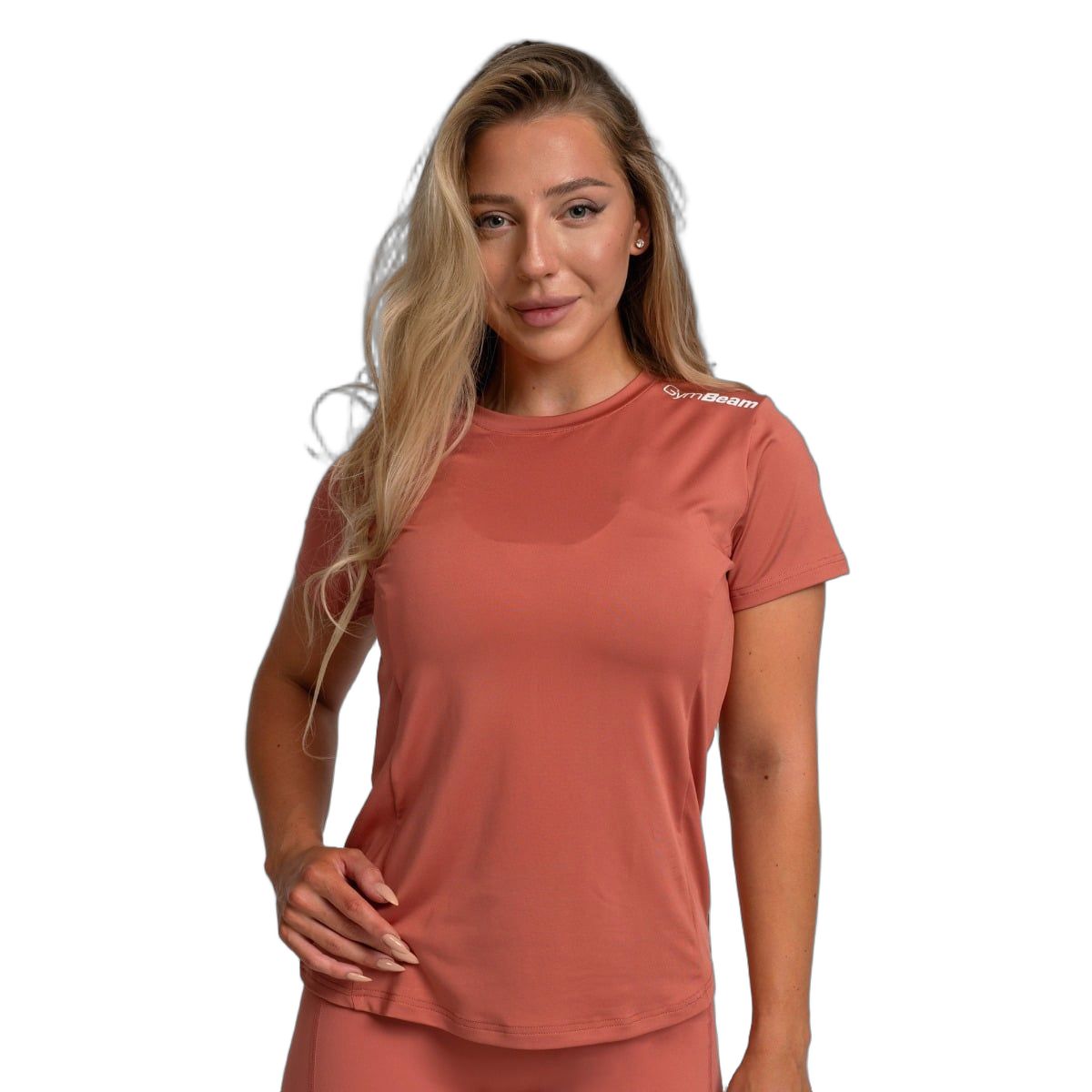 GymBeam T-Shirt für Frauen mit Rundhalsausschnitt und Kurzarm in Cinnamon 1 St