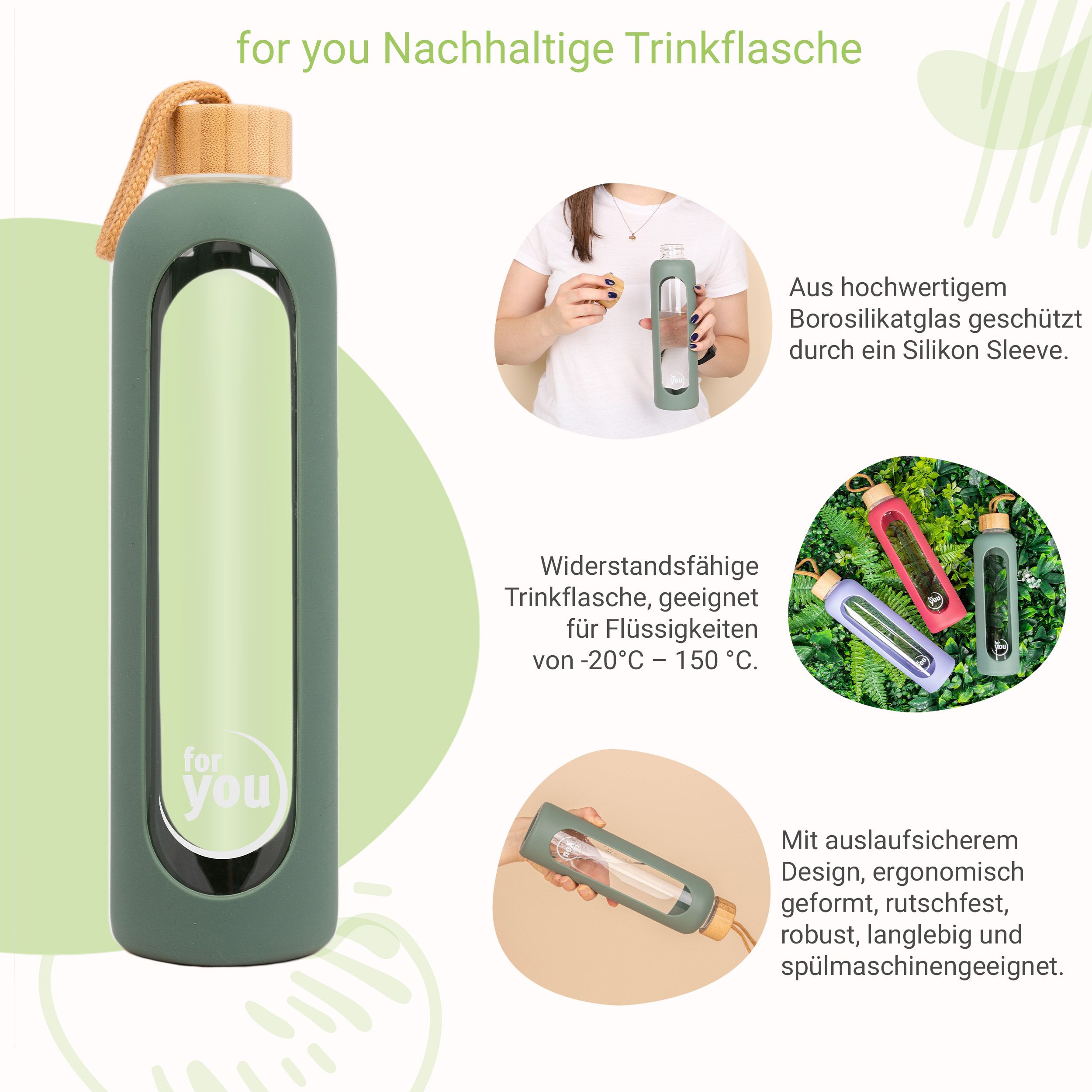 for you Nachhaltige Trinkflasche Doppelpack