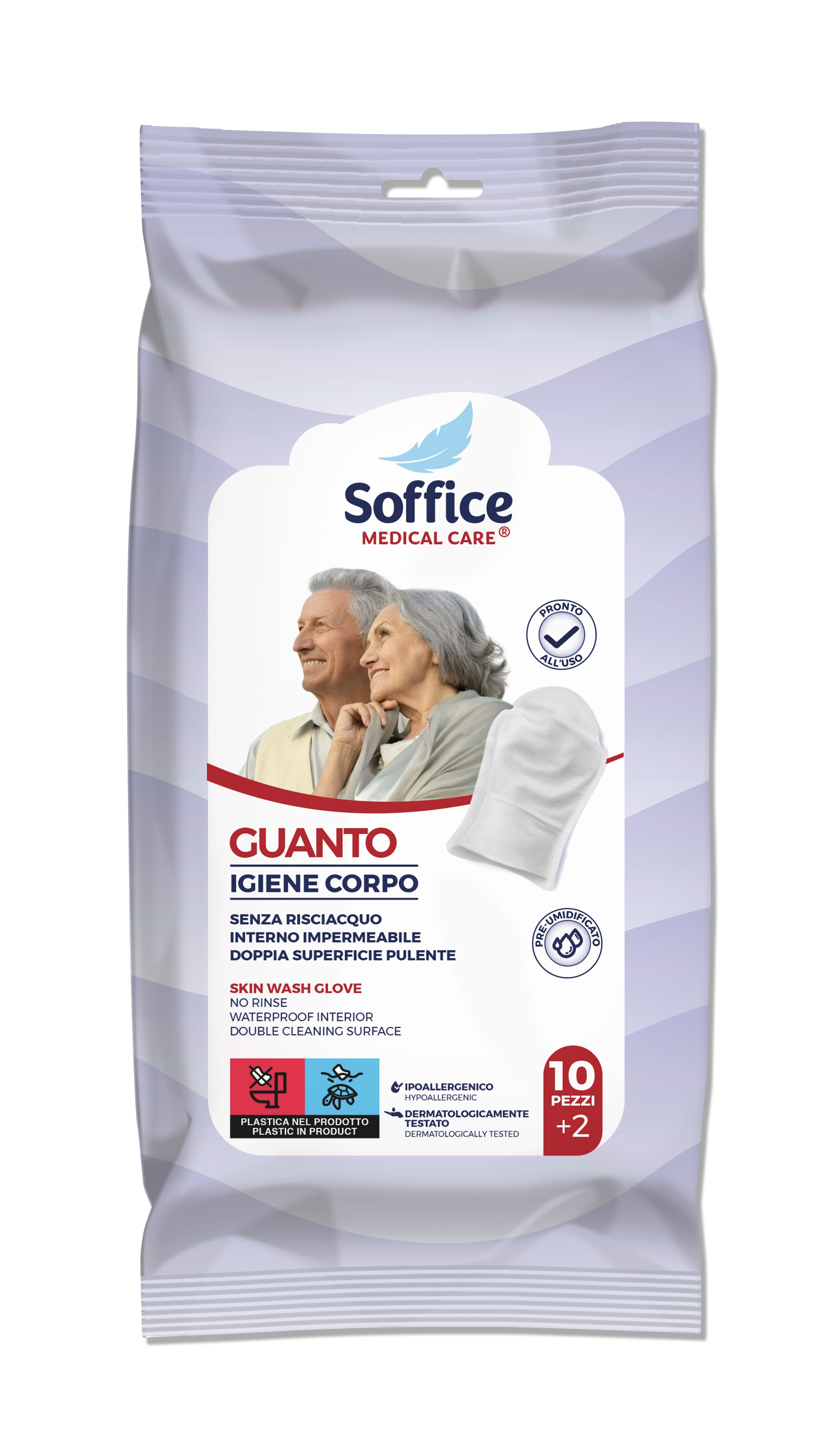 Soffice Medical Care - Guanti Saponati Monouso per Anziani (120 Pz)