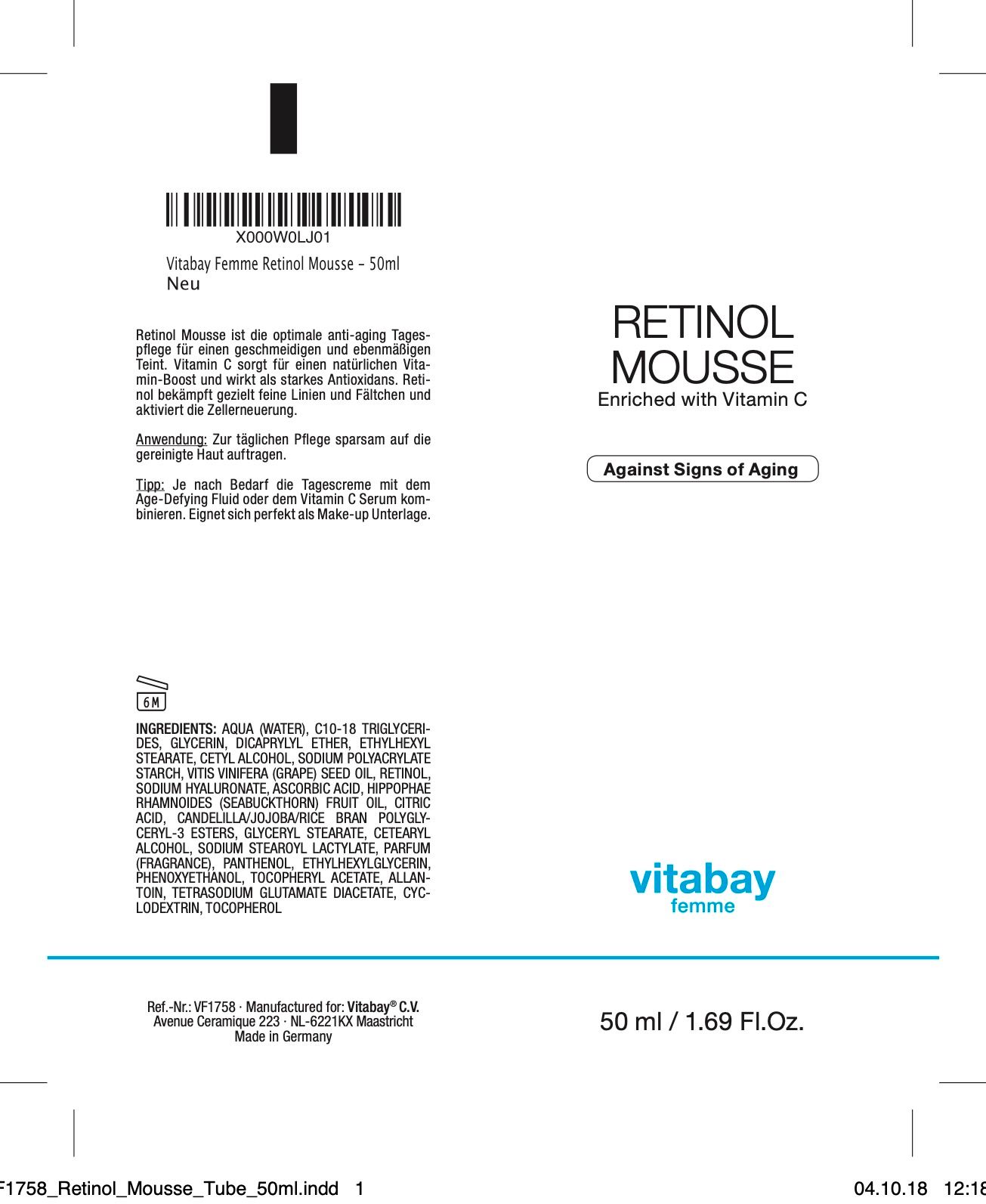 Vitabay Anti-Aging Retinol Mousse 50 ml Tagescreme