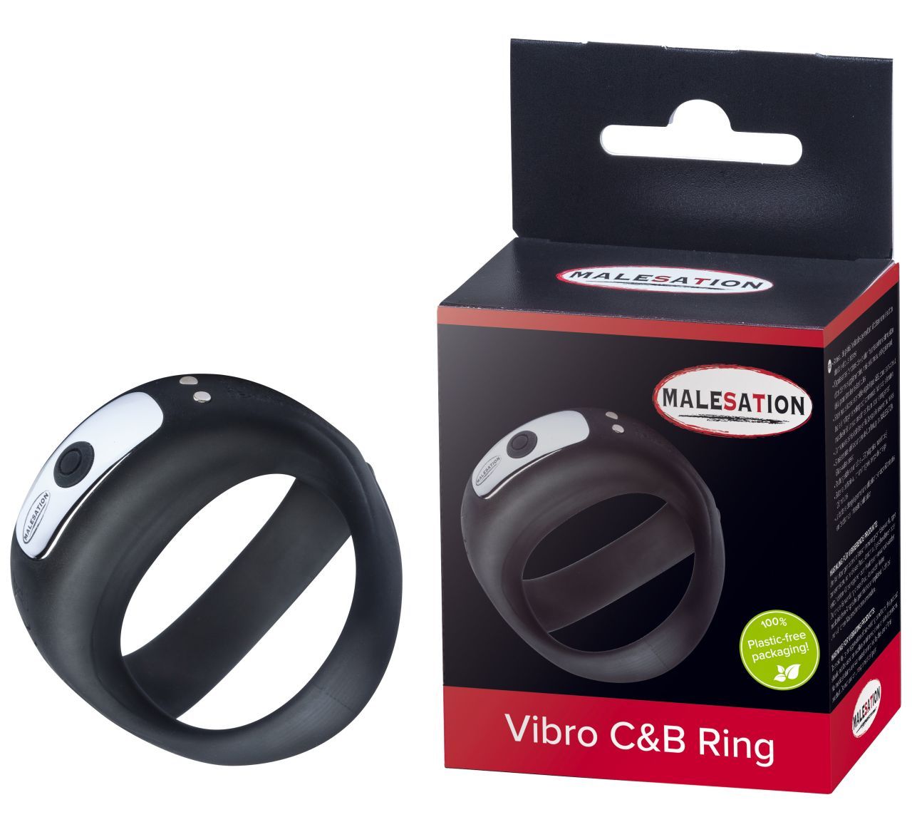 Malesation Vibro Penis & Hodenring schwarz 1 St