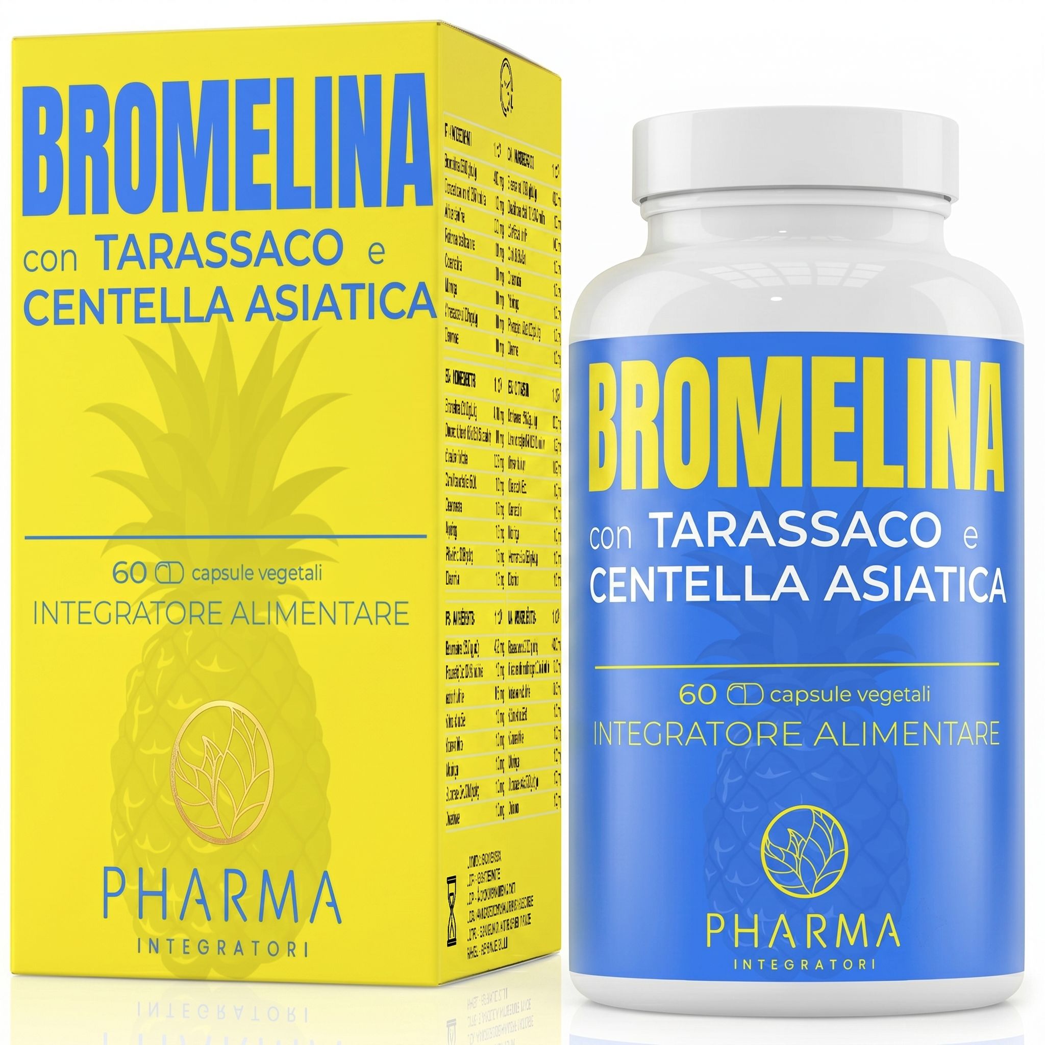 Bromelain hochdosiert Kapseln mit Quercetin aus Ananas Bromelina pflanzlich Centella und Moringa 60 St
