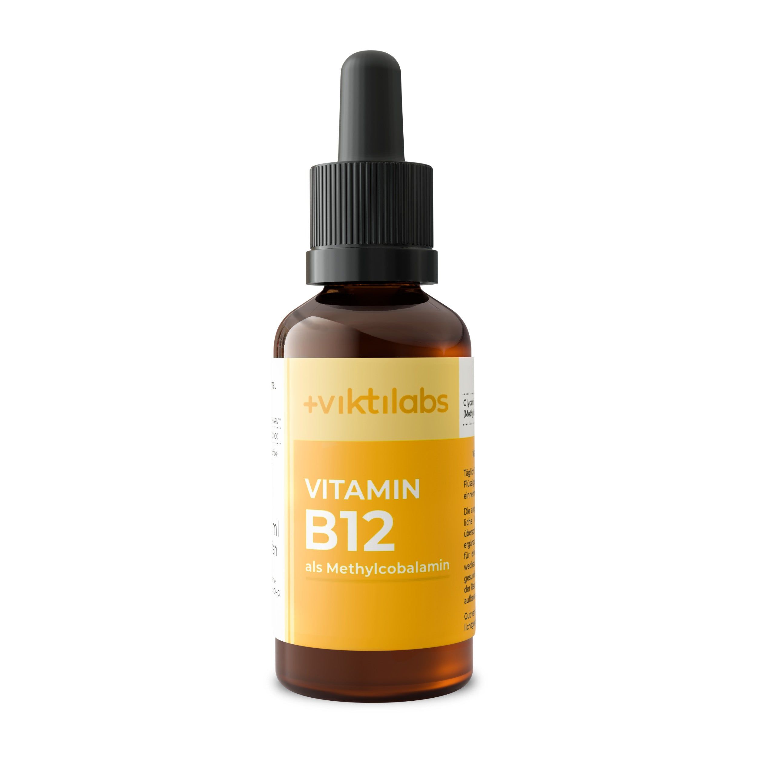 Viktilabs Vitamin B12 Tropfen: 500 µg als Methylcobalamin für Energie, Nerven & gegen Müdigkeit 50 ml Tropfen