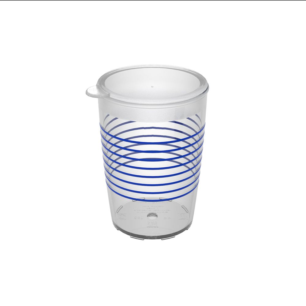 Ornamin Becher 830 Ringe blau mit geschlossenem Aufsatz 1 St