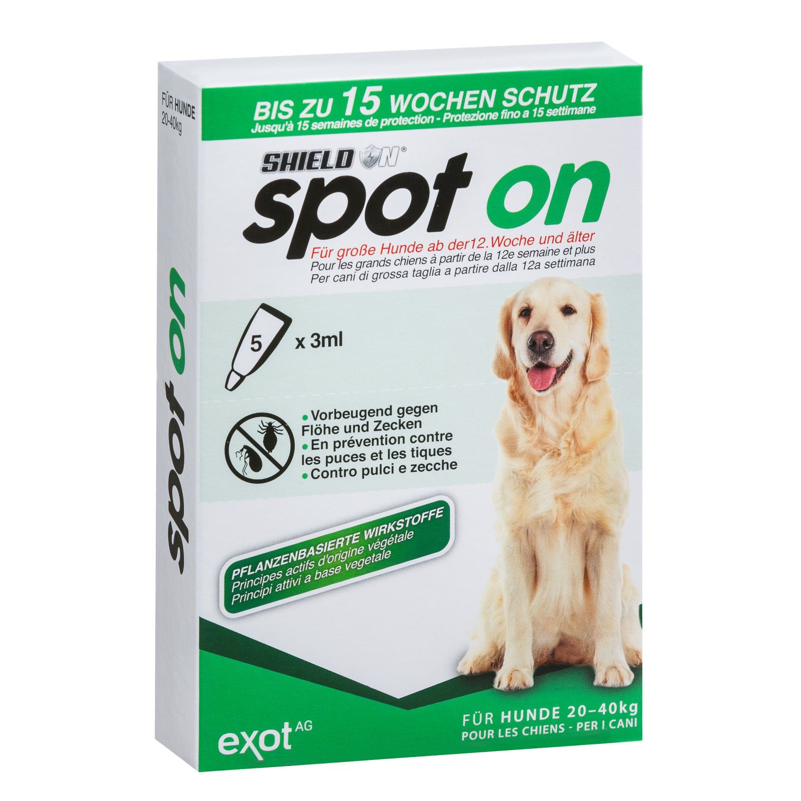 ShieldOn Spot On Floh- und Zeckenschutz - für große Hunde
