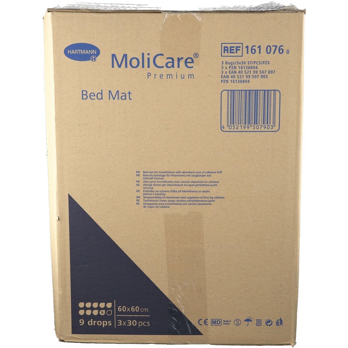 Molicare Premium Bed Mat 9 Tropfen 60x60 cm