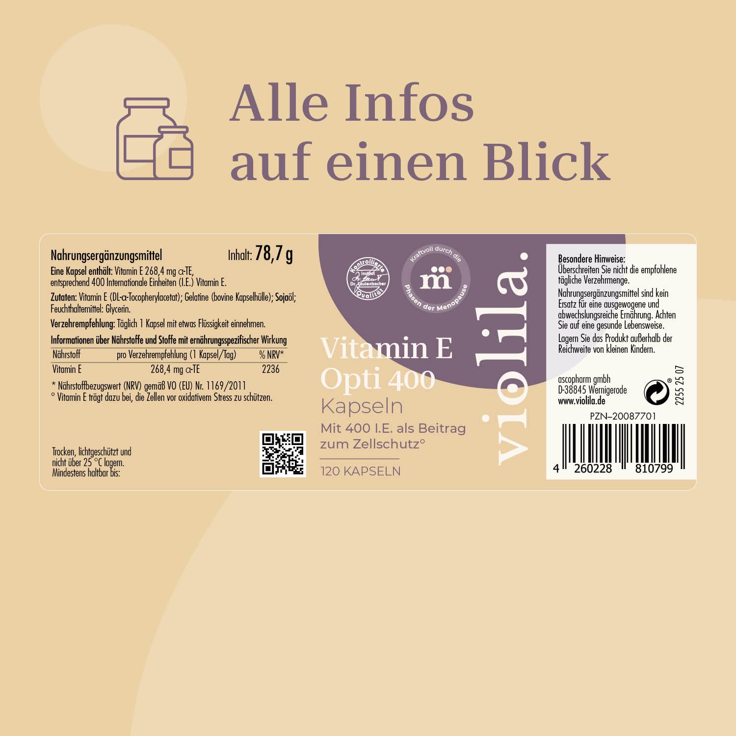 violila Vitamin E Opti 400 Kapseln