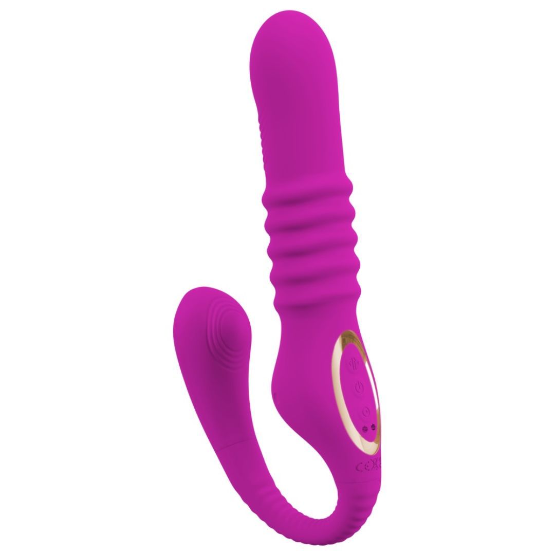 Stoßvibrator „3 Function“ mit klopfendem Klitoris-Stimulator | Javida