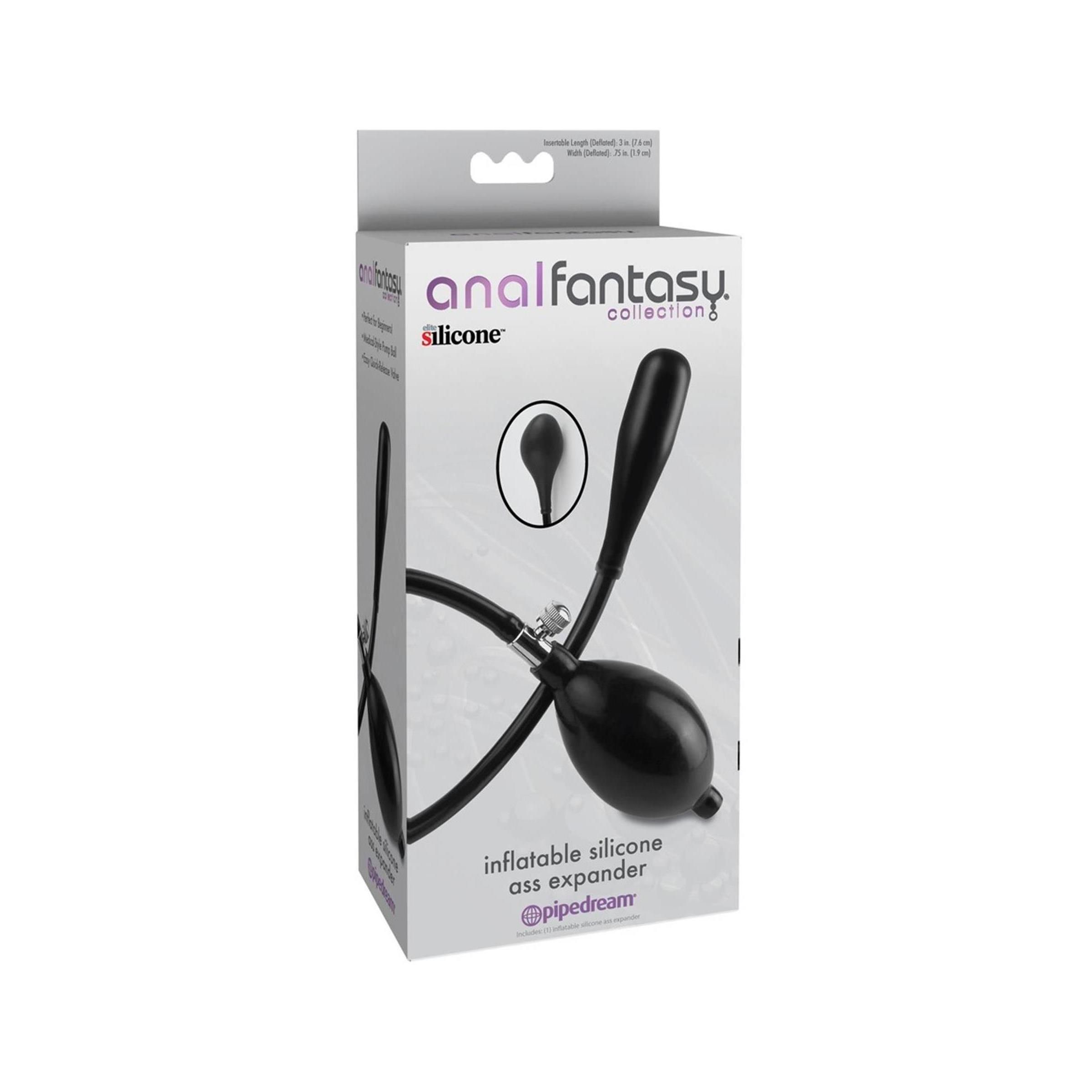 Verpackung mit Anal-Expander. Produktname: Anal Fantasy Collection. Marke: pipedream. Material: Silikon.