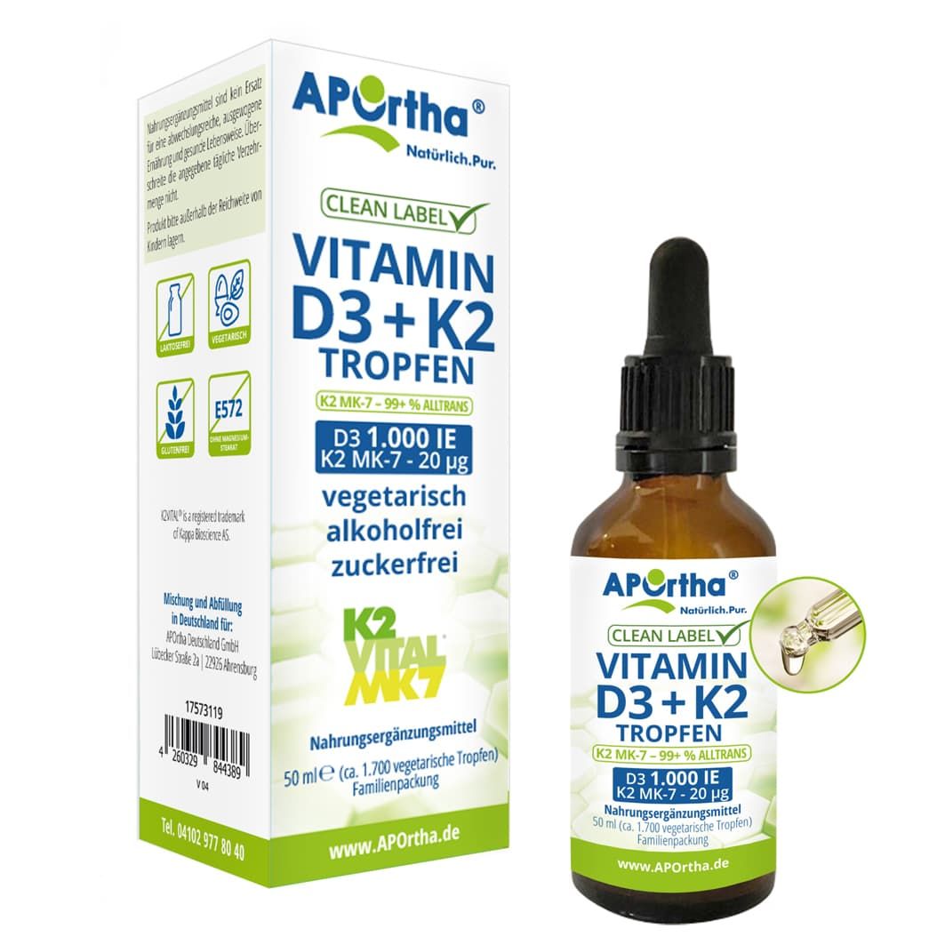APOrtha® Vitamin D3 1.000 IE + Vitamin K2VITAL® 20 µg - Tropfen