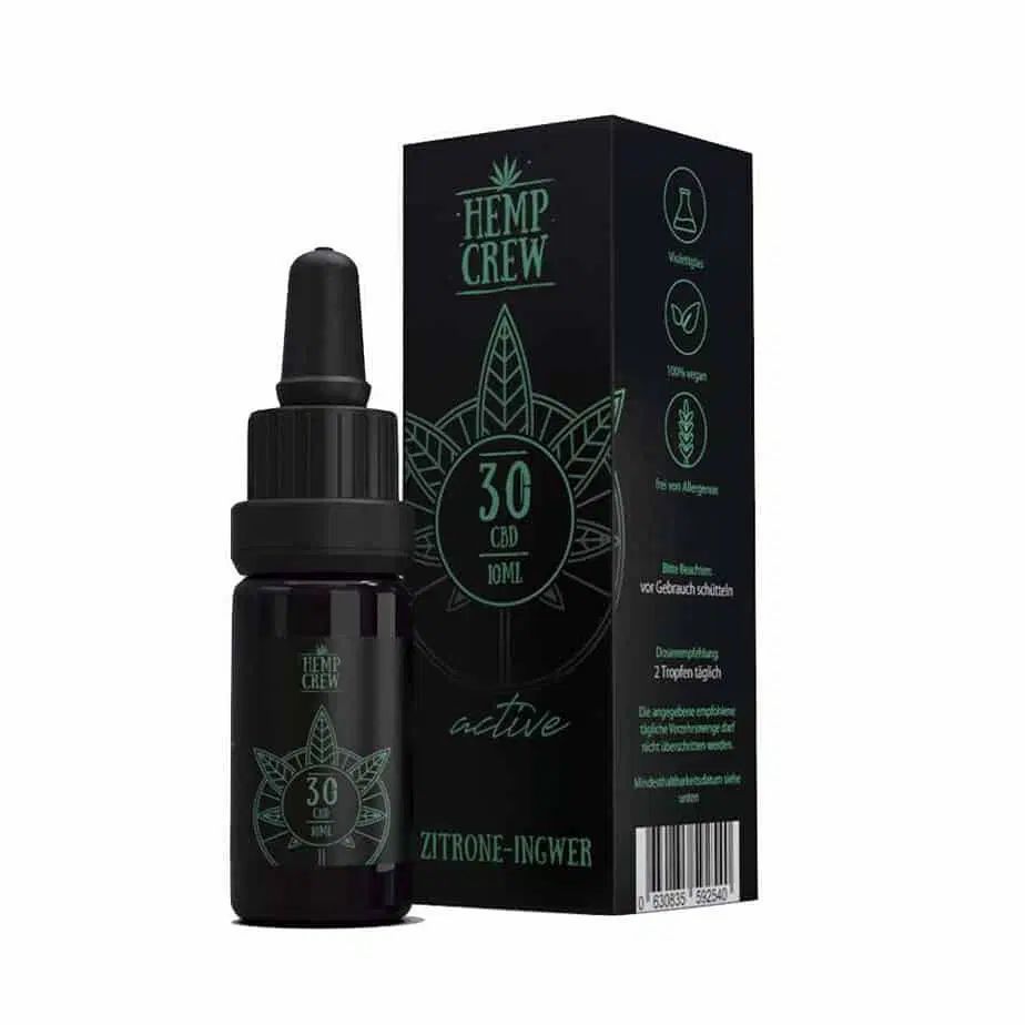 HempCrew Ingwer/Zitrone 30% CBD Öl 10 ml Pipetten