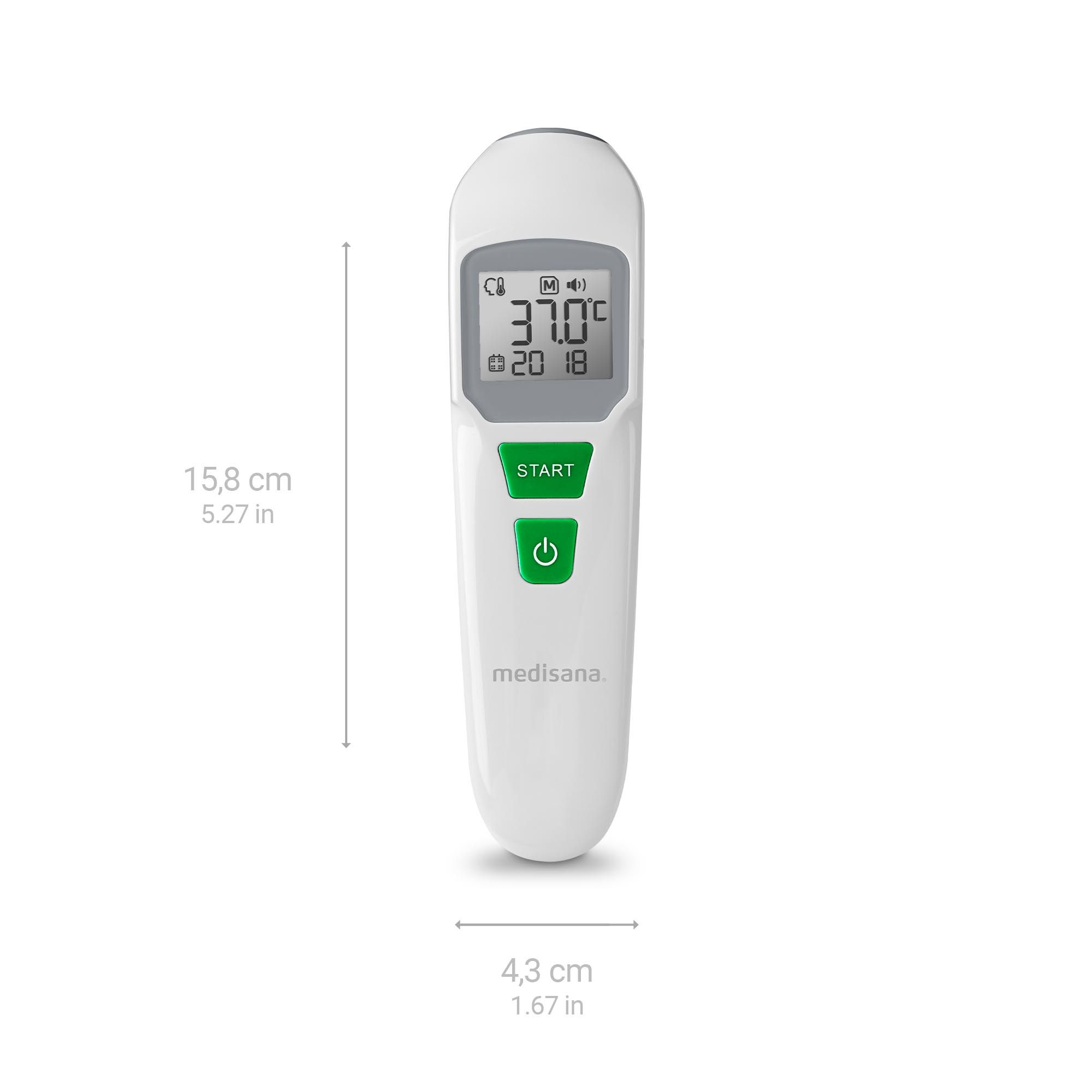 medisana TM 760 digitales Stirnthermometer für Babys, Kinder & Erwachsene mit visuellem Fieberalarm