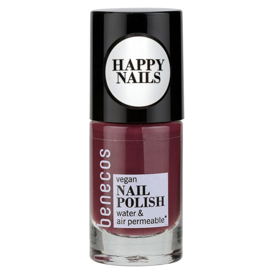 Benecos veganer Nagellack, wasser- und luftdurchlässig, in der Farbe Sweet Plum.