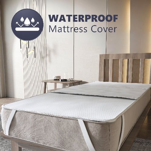 The White Stone Wasserdichter Matratzenschoner 160x200 cm mit 3 Abnehmbaren Schutzauflagen