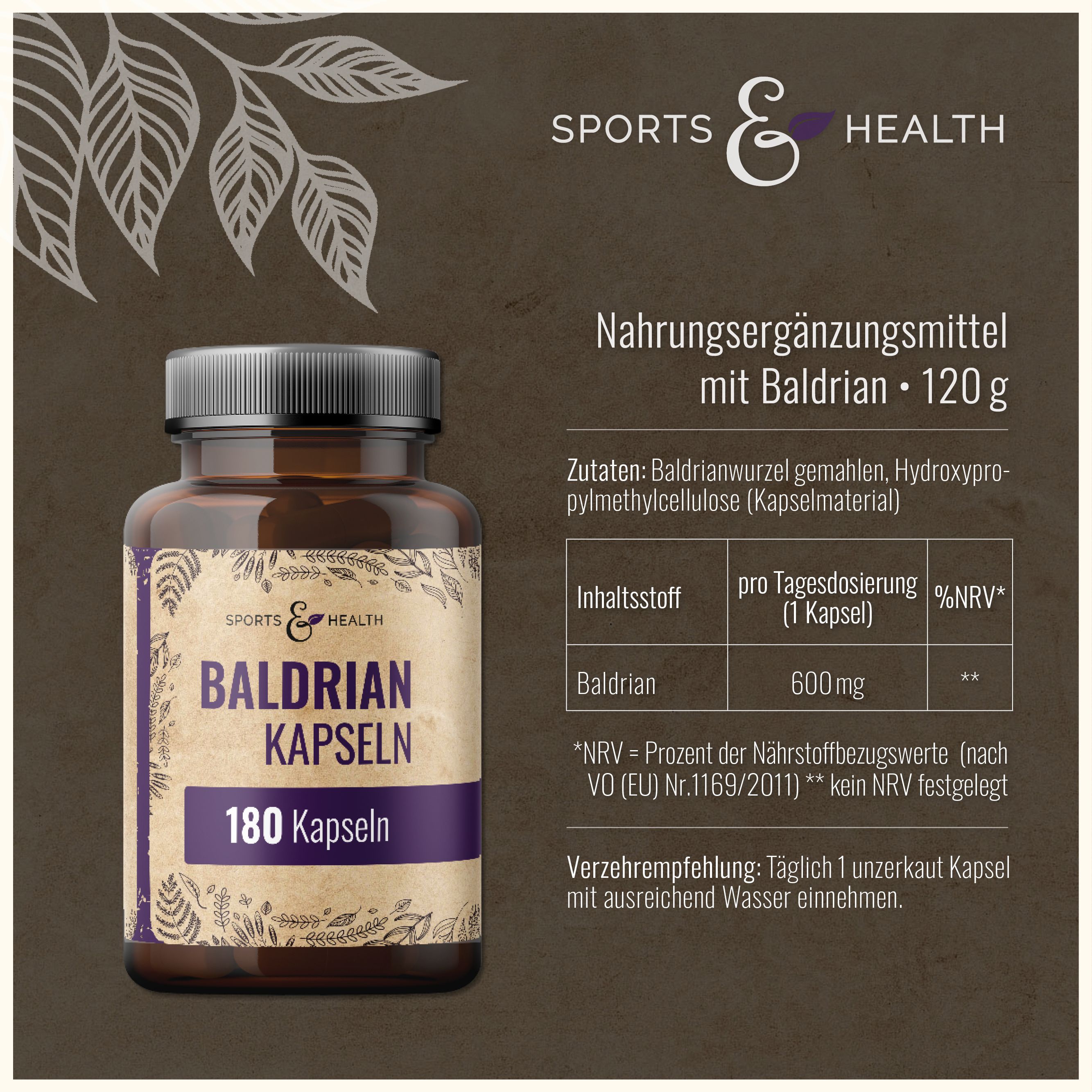 Sports & Health Baldrian Kapseln