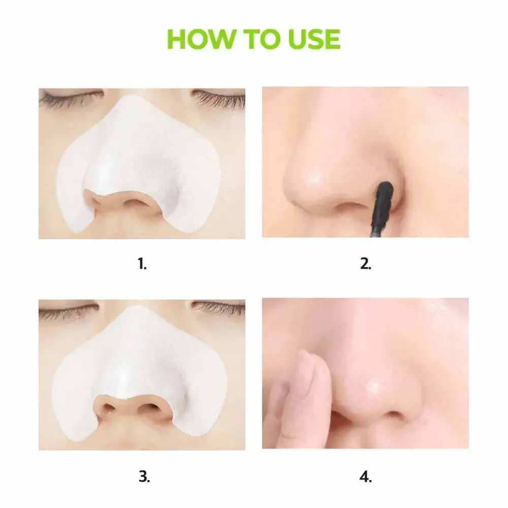 Anwendungsbeispiele des CNP Laboratory Kits. 4 Schritte: Maske auftragen, entfernen, reinigen und eincremen.