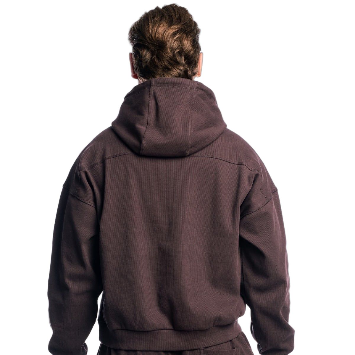 GymBeam Hoodie Herren Oversized mit Kapuze in Tee Brown