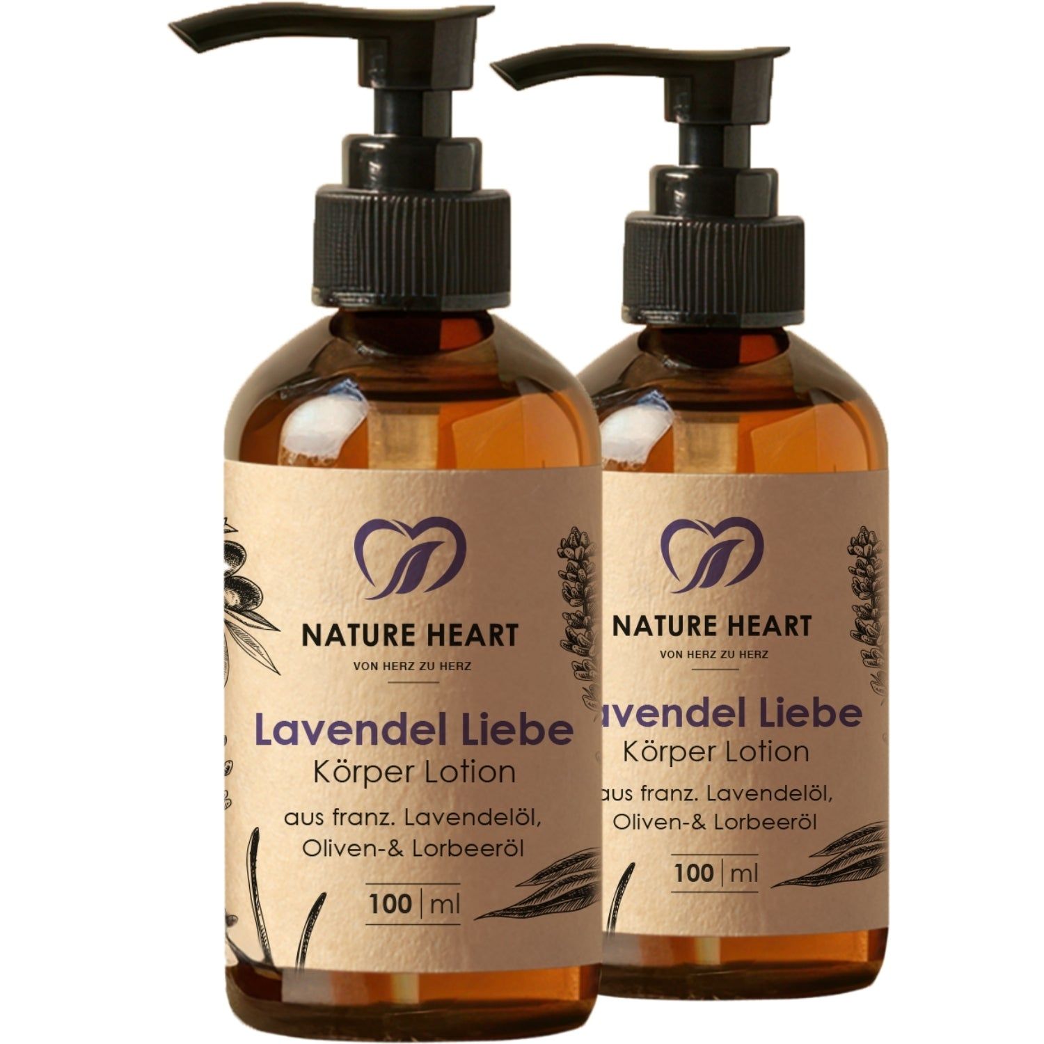 Nature Heart Lavendel Liebe Körperlotion 2x100 ml