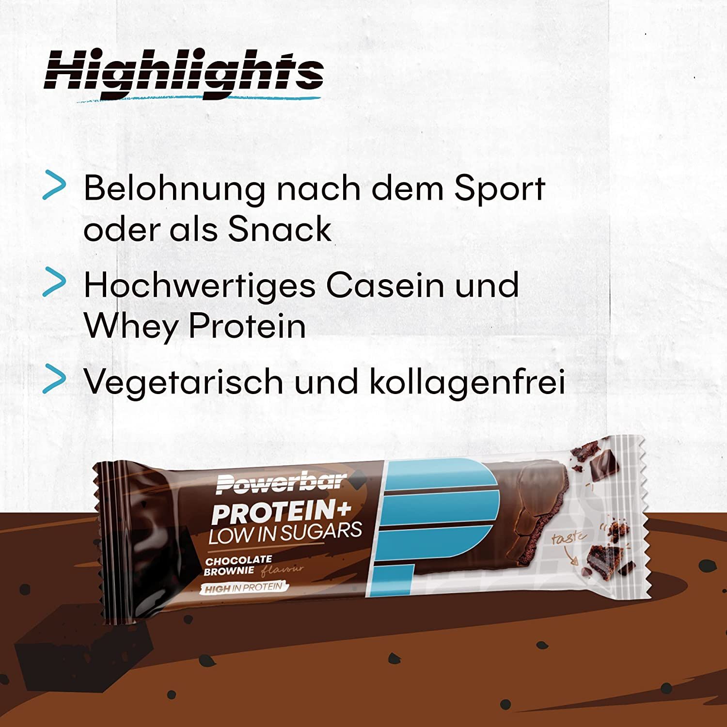 Powerbar Protein Plus Riegel mit nur 107 Kcal - Low Sugar Eiweissriegel, Fitnessriegel