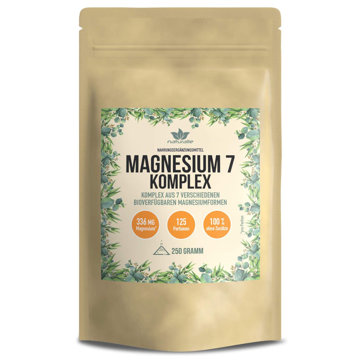 Naturalie Magnesiumpulver Komplex mit sieben Magnesiumformen 250 g Pulver