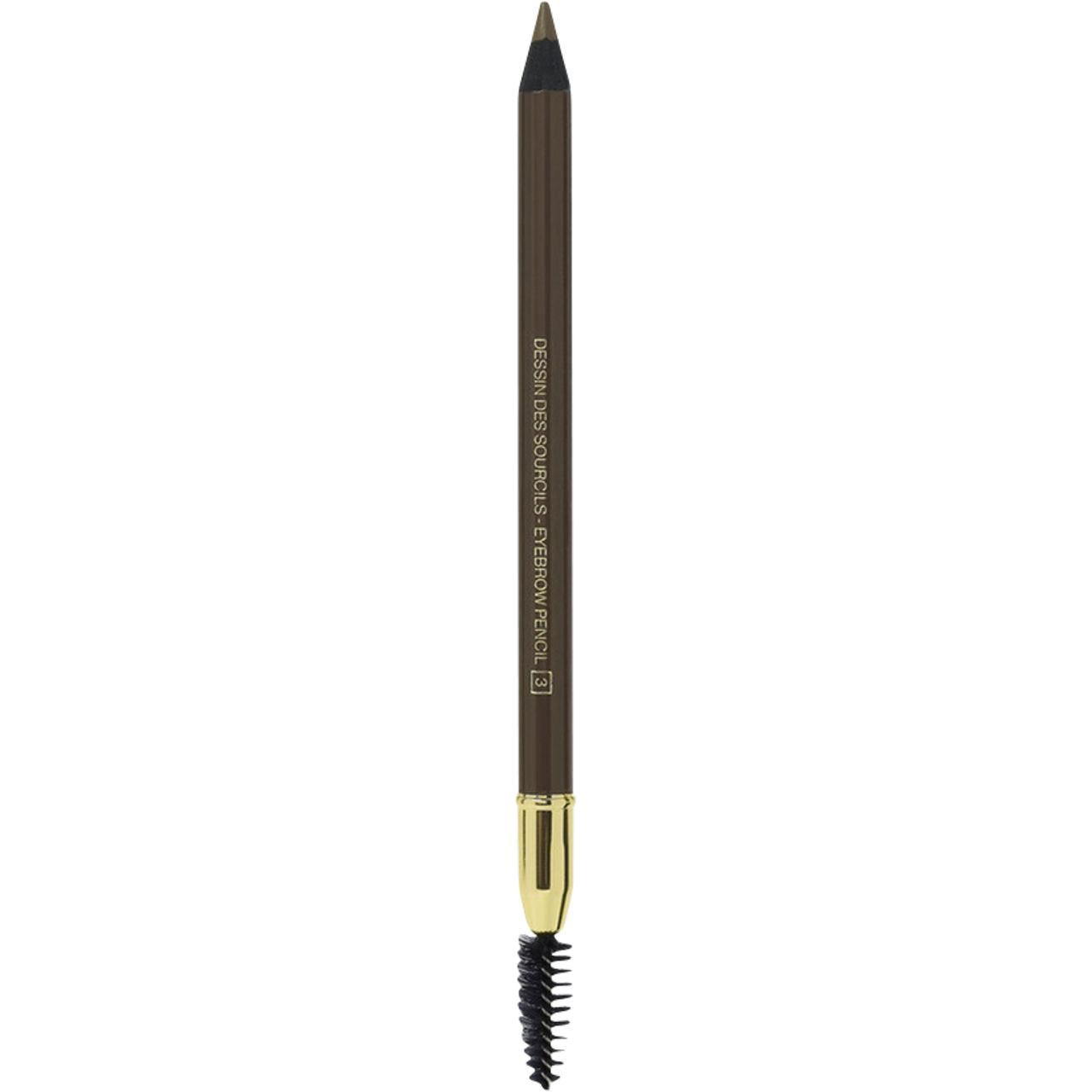 Yves Saint Laurent Dessin des Sourcils. Augenbrauenstift mit Bürste. Goldfarbene Details. Text.