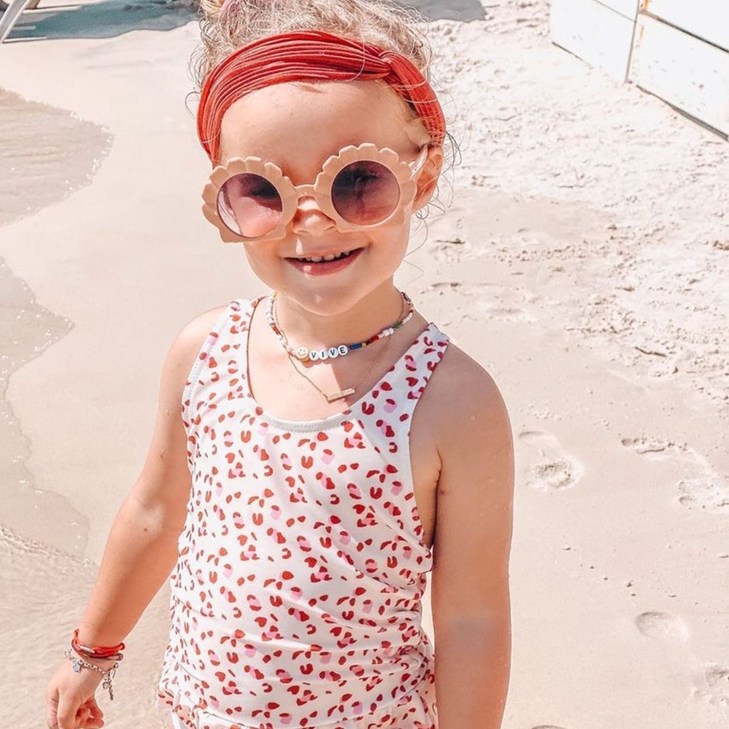 Swim Essentials UV Badeanzug für Mädchen alt Leoparden Muster/