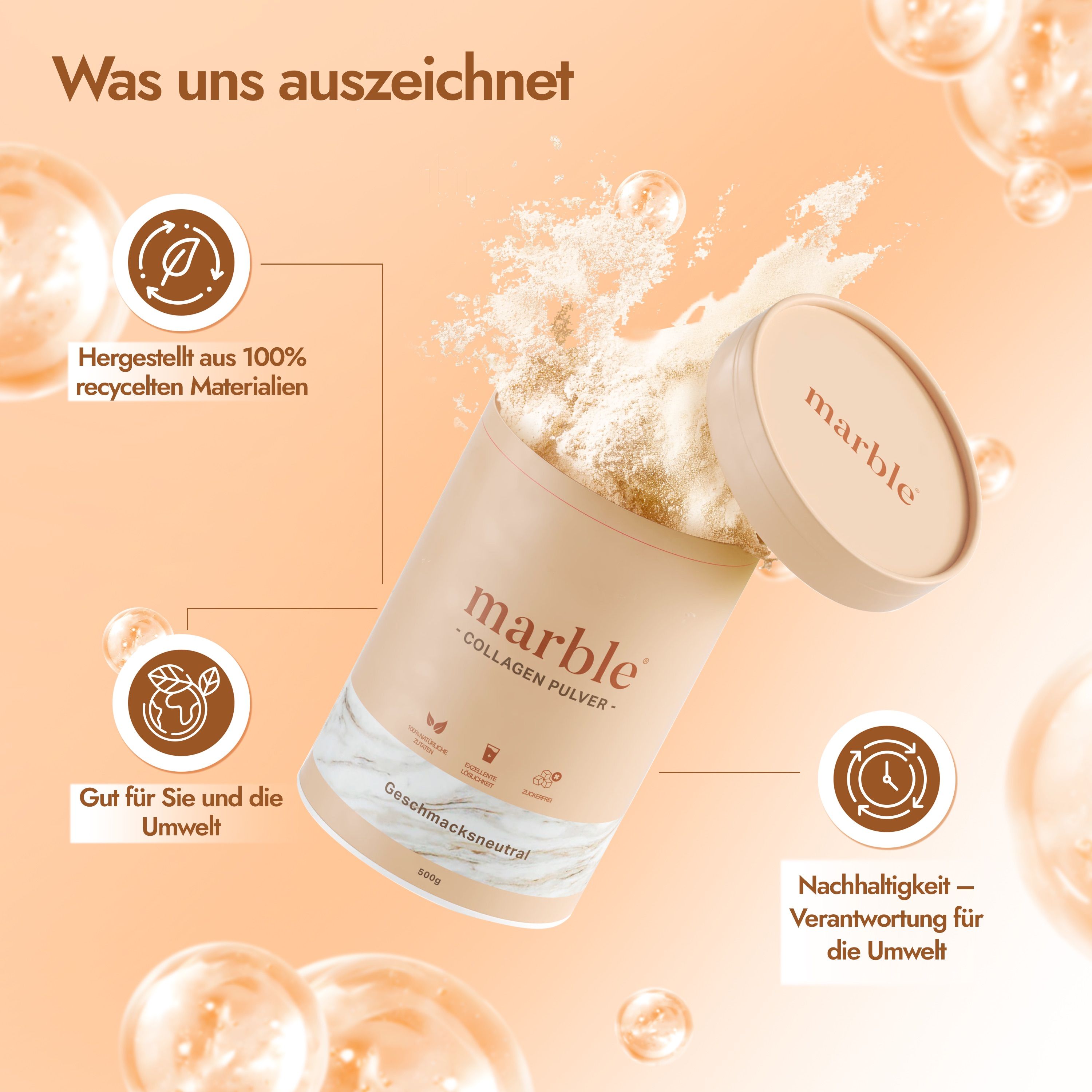 marble® Collagen Pulver geschmacksneutral