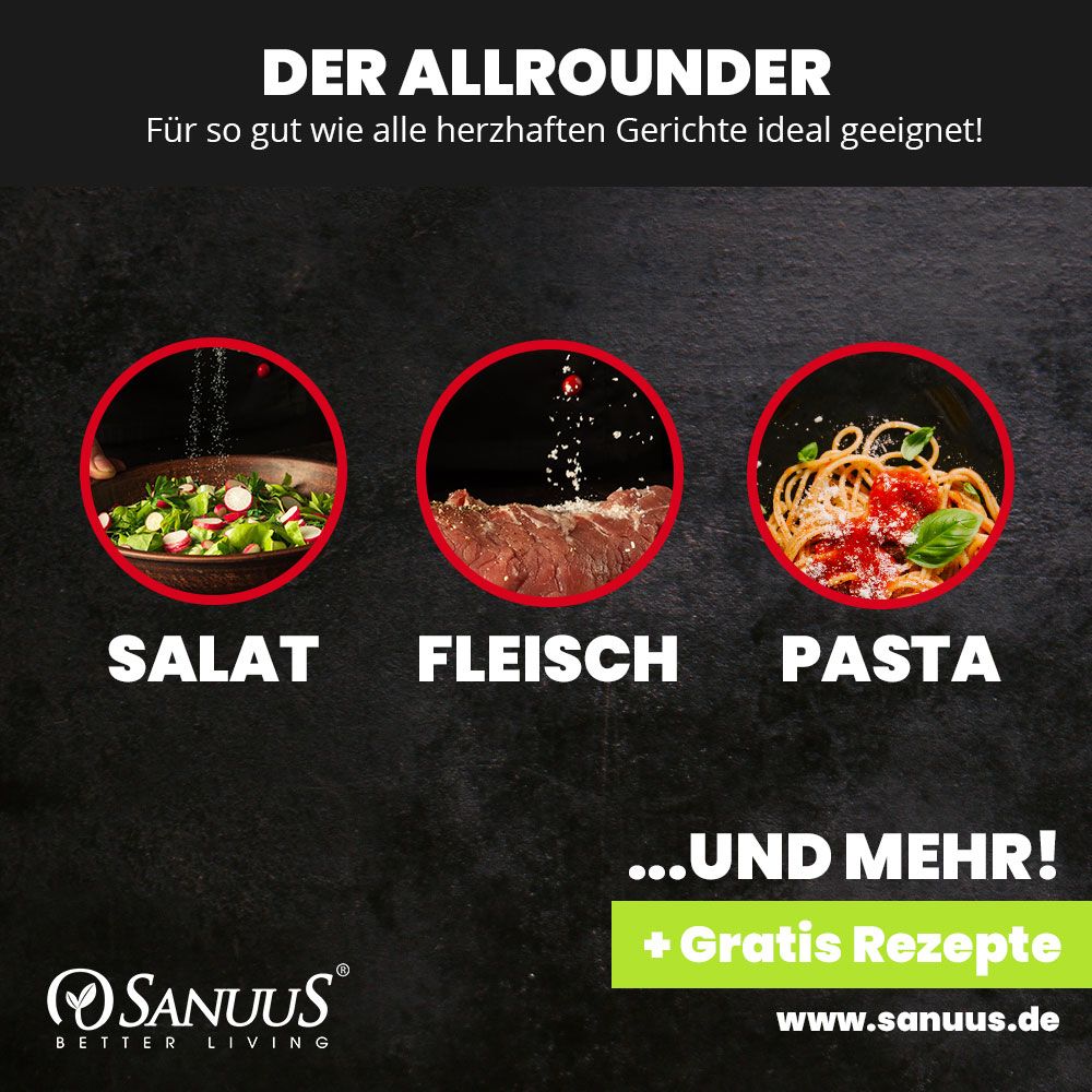 SANUUS® Gourmet Bio Gewürzsalz zum Kochen & Verfeinern Alle Sorten 6er Pack