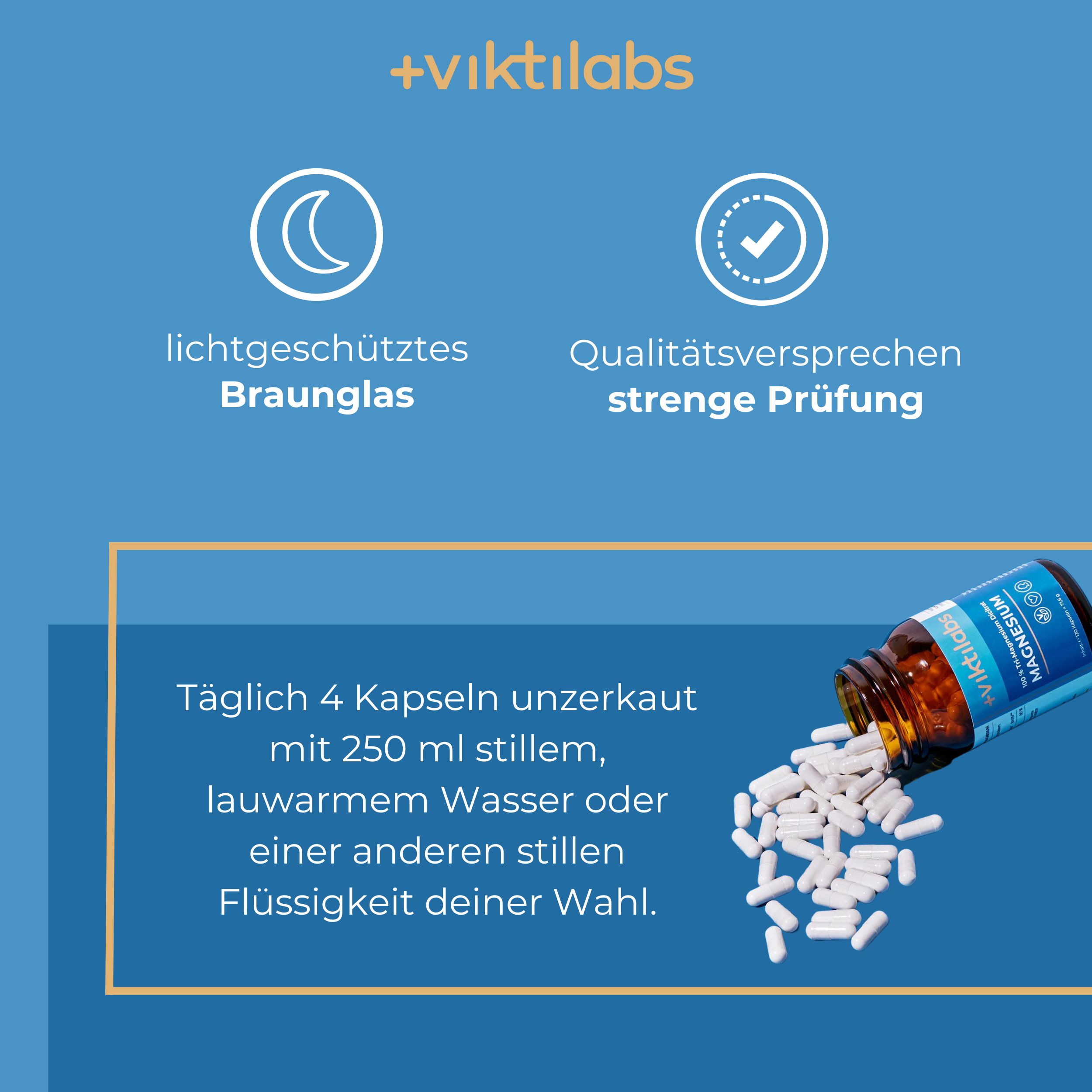 Viktilabs Magnesium: Tri-Magnesium Dicitrat für schnelle Aufnahme und hohe Bioverfügbarkeit