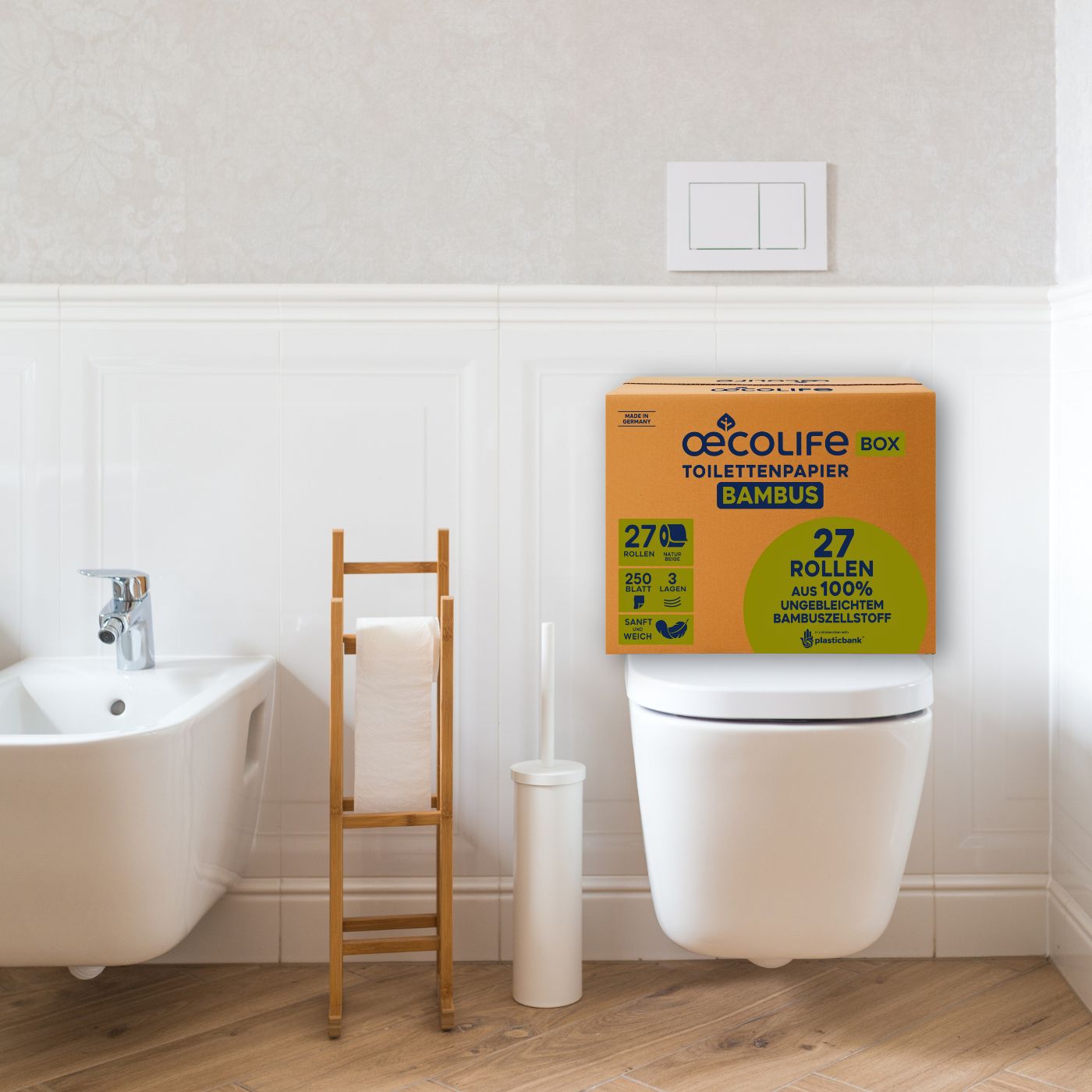 oecolife Toilettenpapier Box Bambus