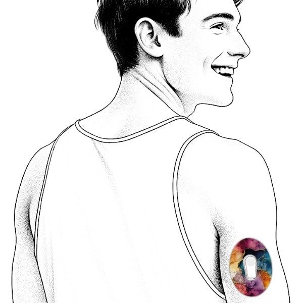 Diasticker® Dexcom G6 Fixiertapes "Colorful Smoke"