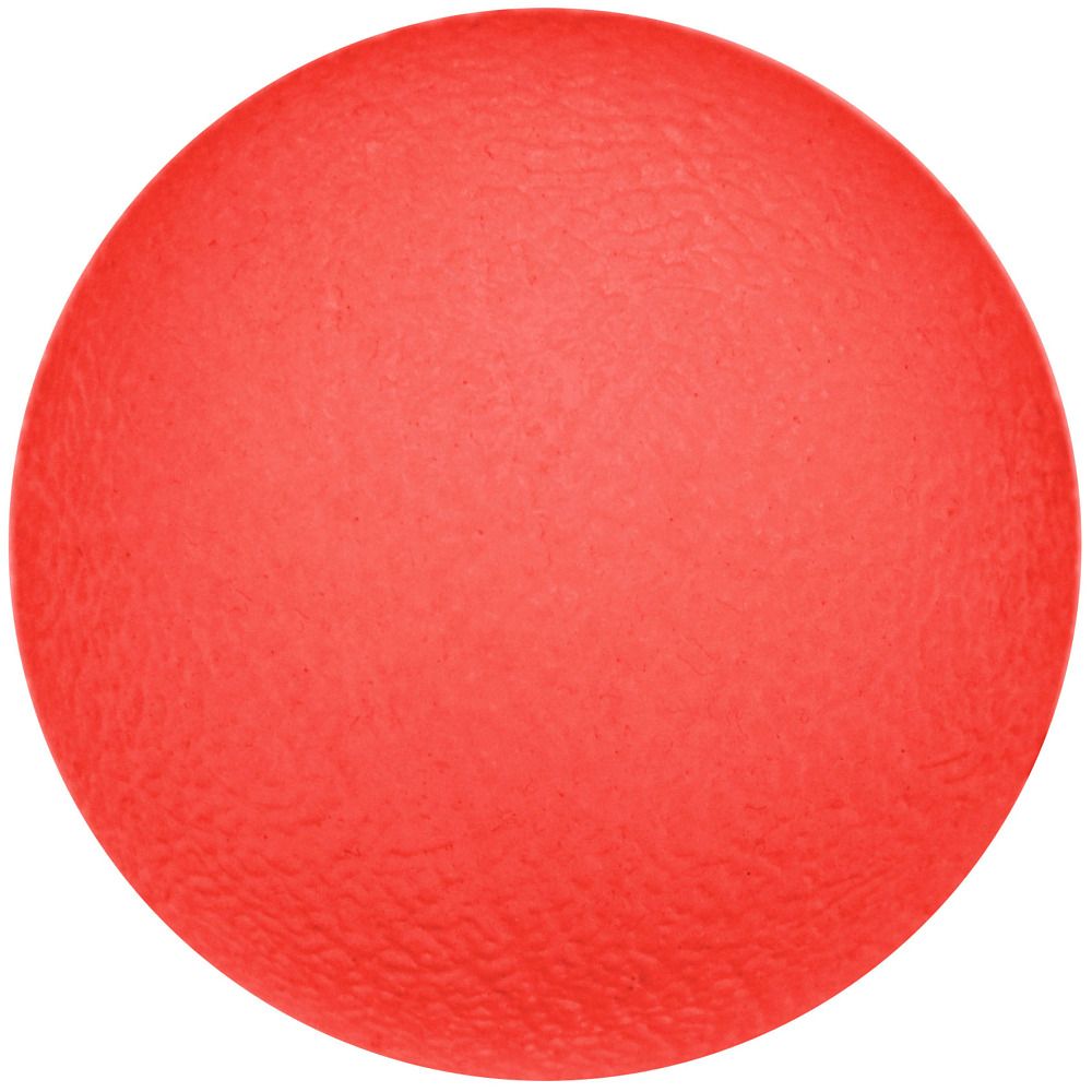 Roter, runder Physioball. Oberfläche strukturiert. Keine weiteren Merkmale sichtbar.