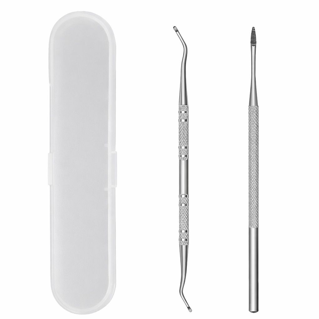 Fußpflege Set aus Edelstahl, Eckenheber & Feile, Werkzeug für Pediküre Maniküre 1 Pc Nagelknipser