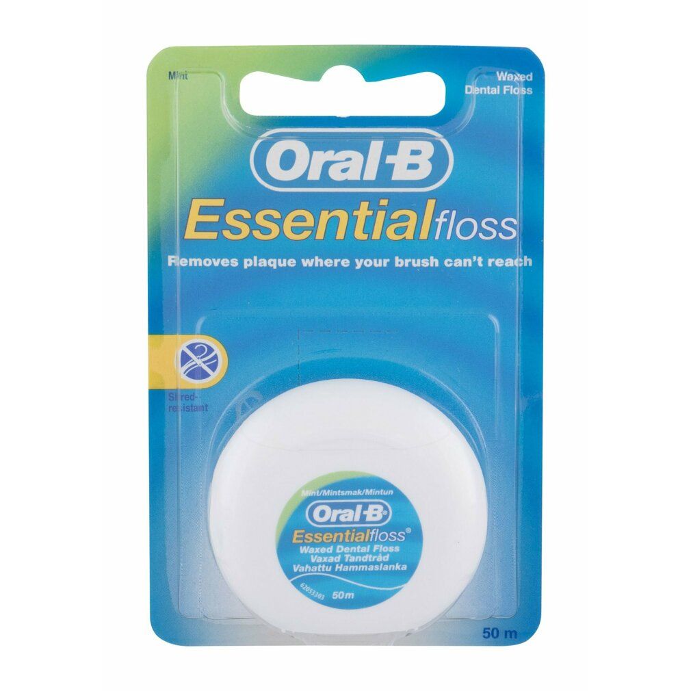 Oral-B Essentialfloss. Weiße Zahnseide in Blisterverpackung. 50 m.