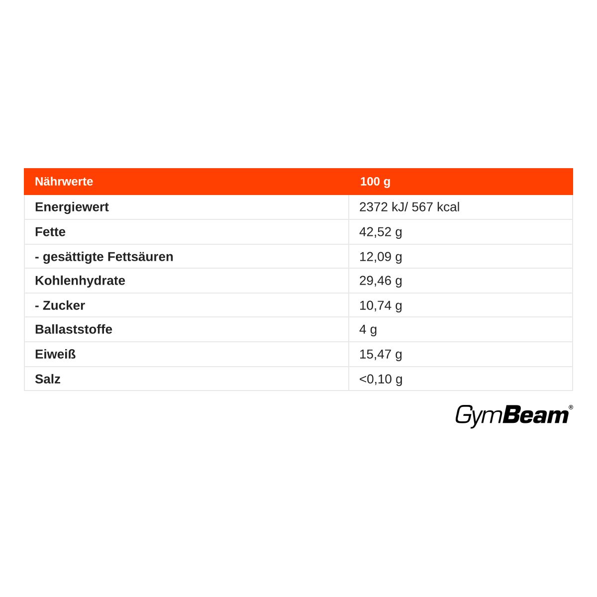 GymBeam Cashewbutter mit Schokolade und Banane cremiger Aufstrich