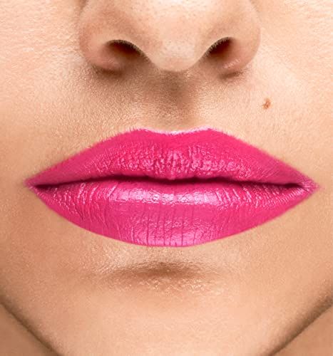 Nahaufnahme von Lippen mit pinkfarbenem Lippenstift.
