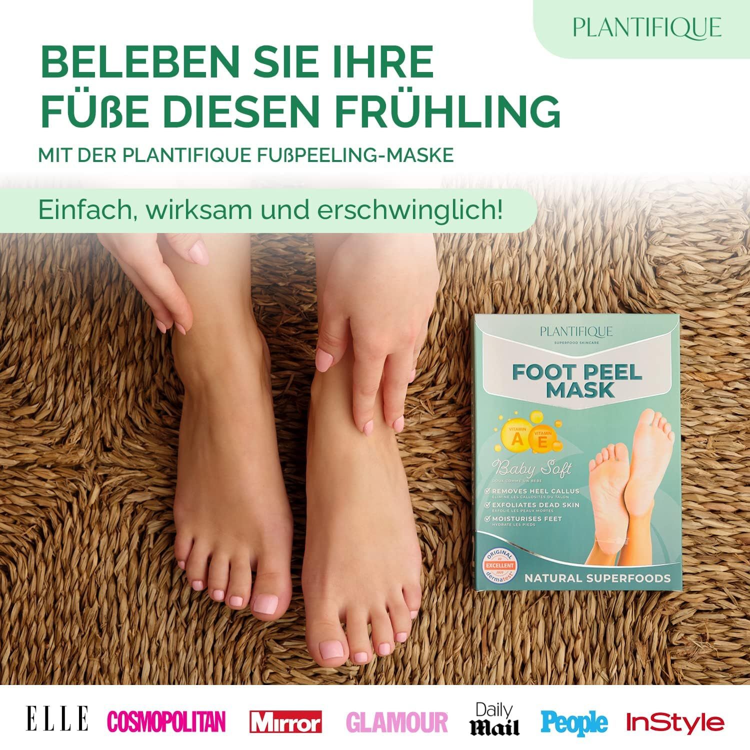 Fußmaske - Hornhaut Socken - Fussmaske Vitamine 2 Paar Hornhautentferner Socken