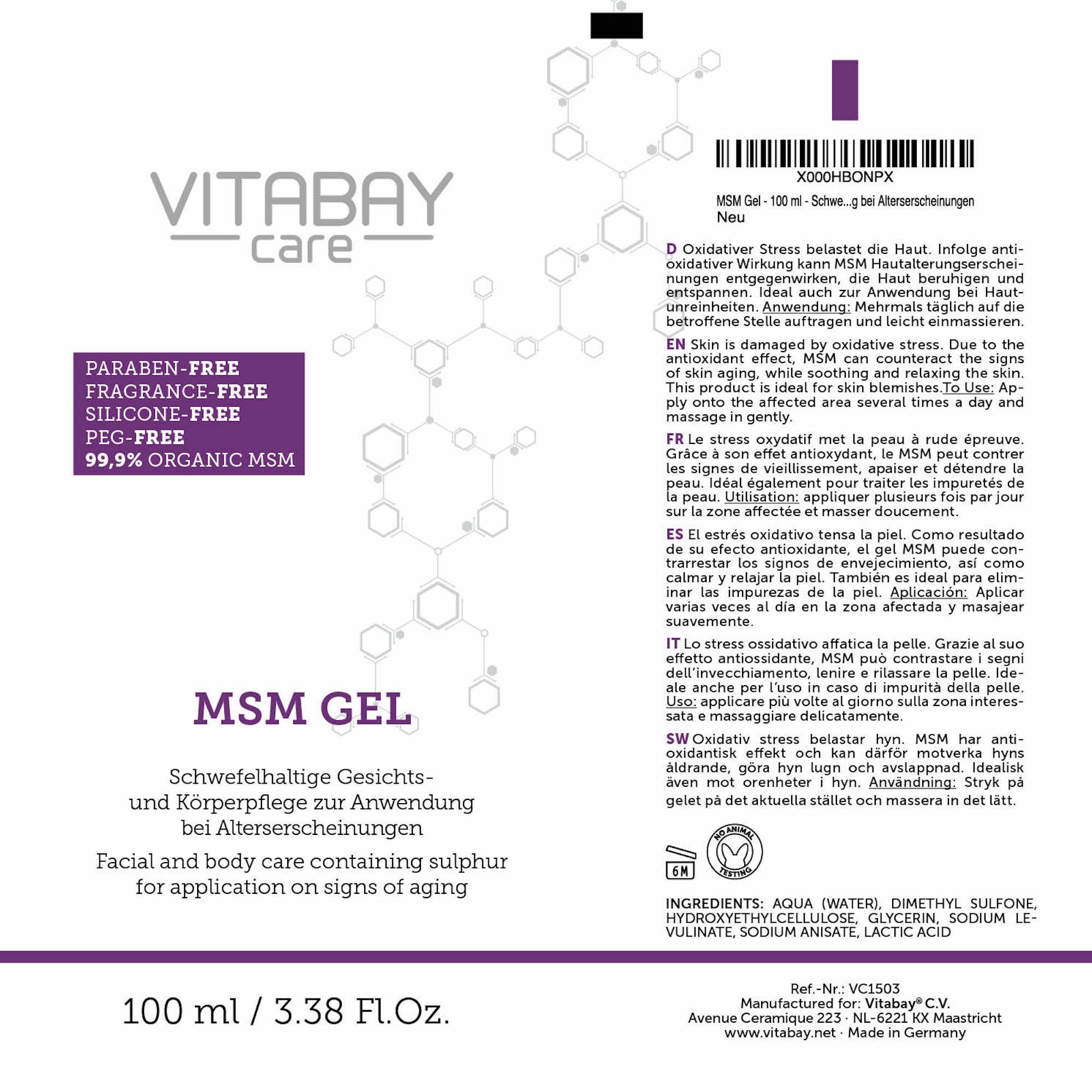 Vitabay MSM Gel 100 ml - SHOP APOTHEKE