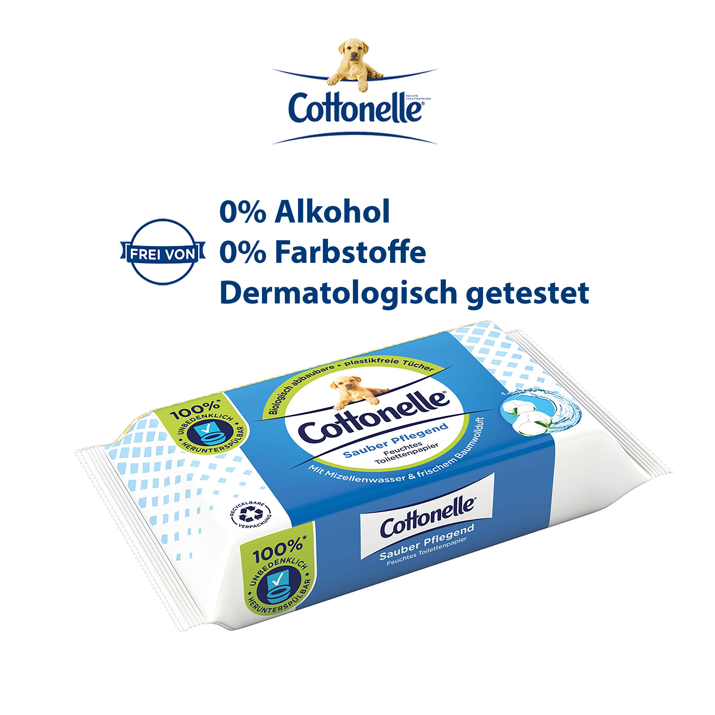 Cottonelle Feuchtes Toilettenpapier Mizellenwasser & Baumwollduft 12x42 St