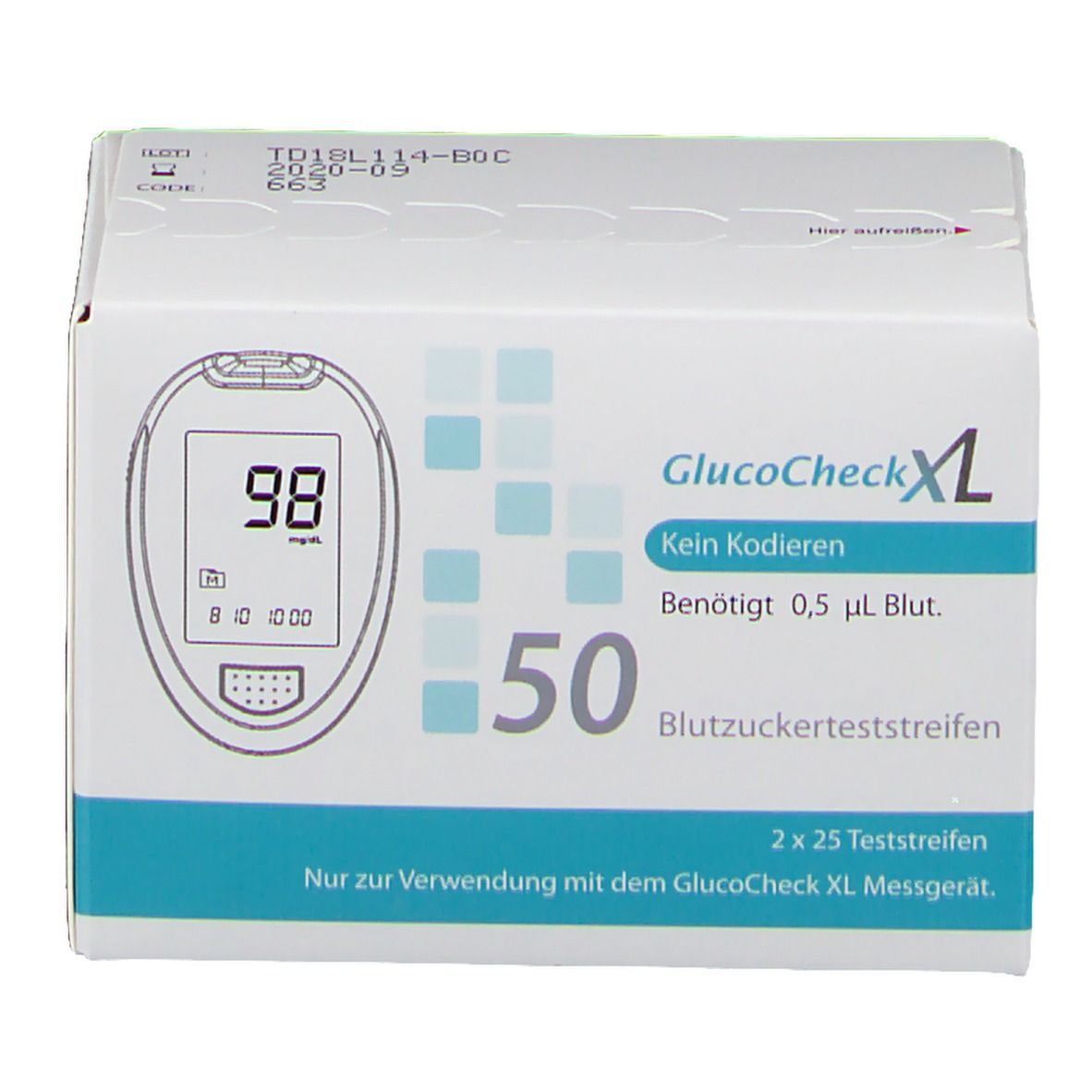 GlucoCheckXL Blutzuckerteststreifen